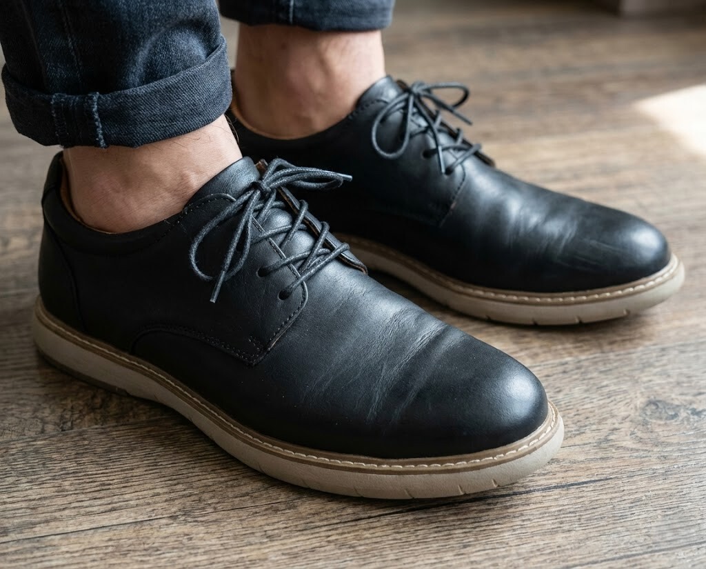 男生紳士鞋，台灣製造搭配頭層牛皮越穿越有質感。