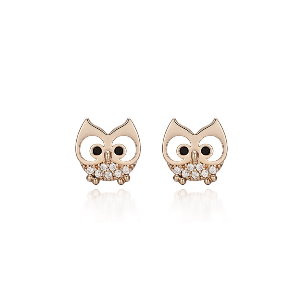 HKAG0213-026 부엉이 귀걸이 C24EB056-RoseGold (A26)