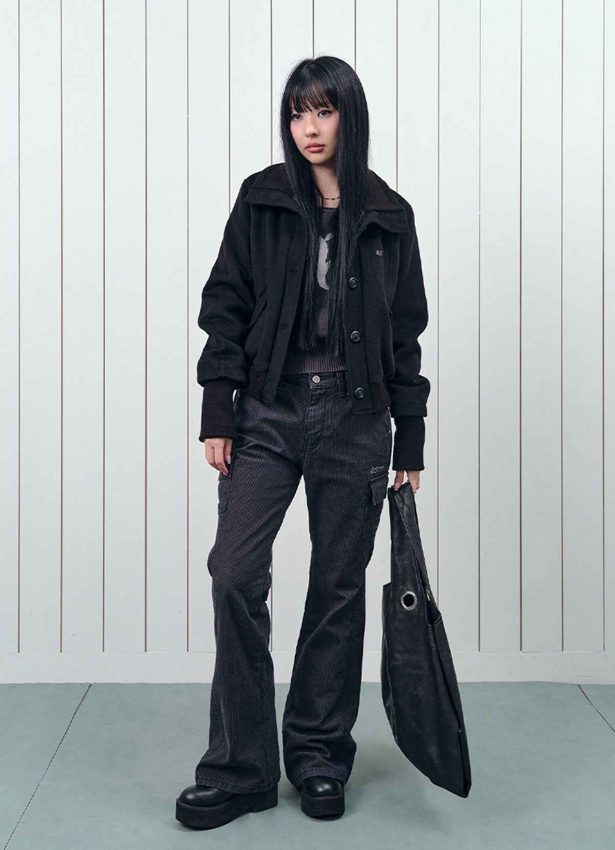 ASON AVA 修身 喇叭褲 長褲 AS_P0000CQN