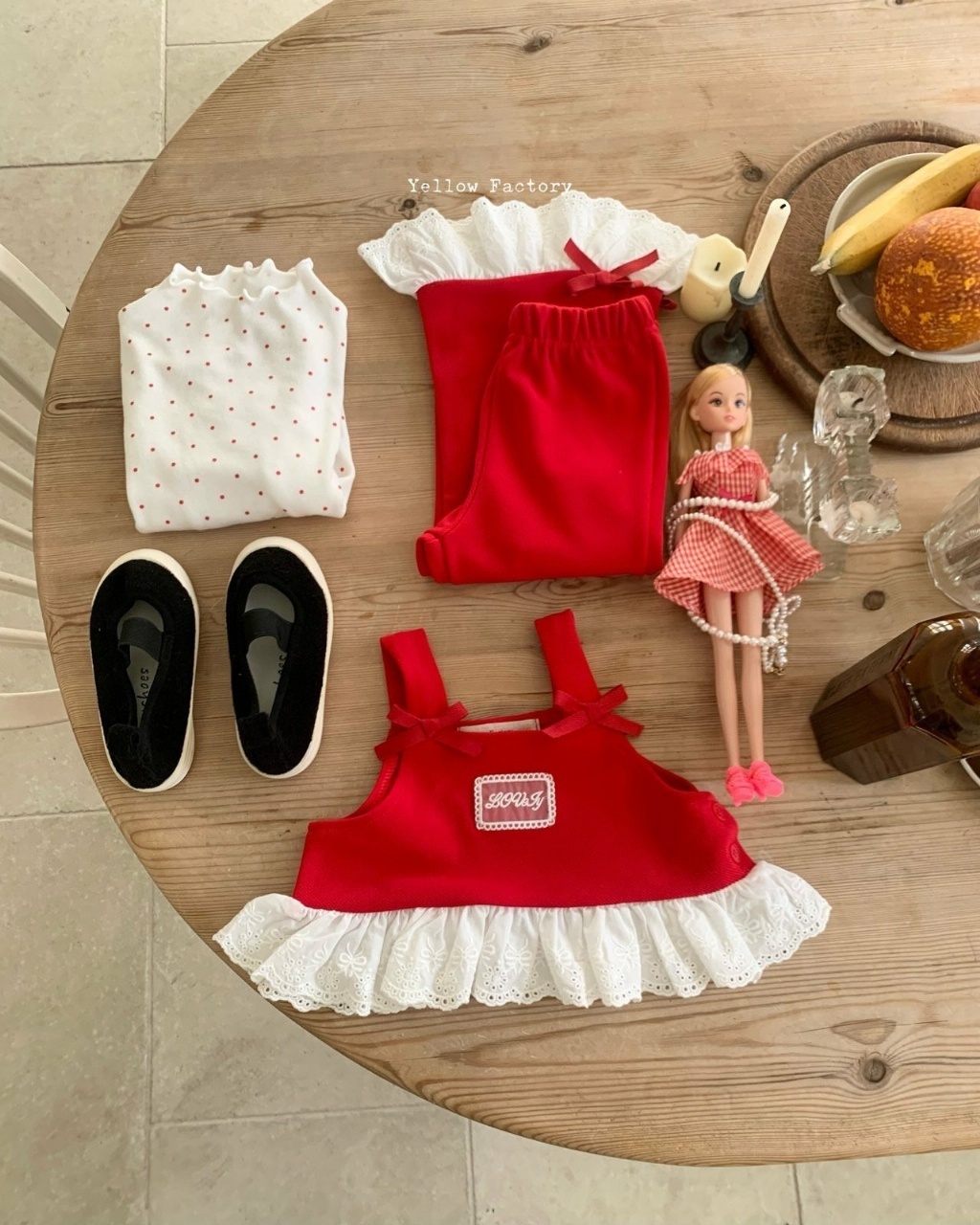 正韓春yellowfactory 跳舞女孩蝴蝶結喇叭褲