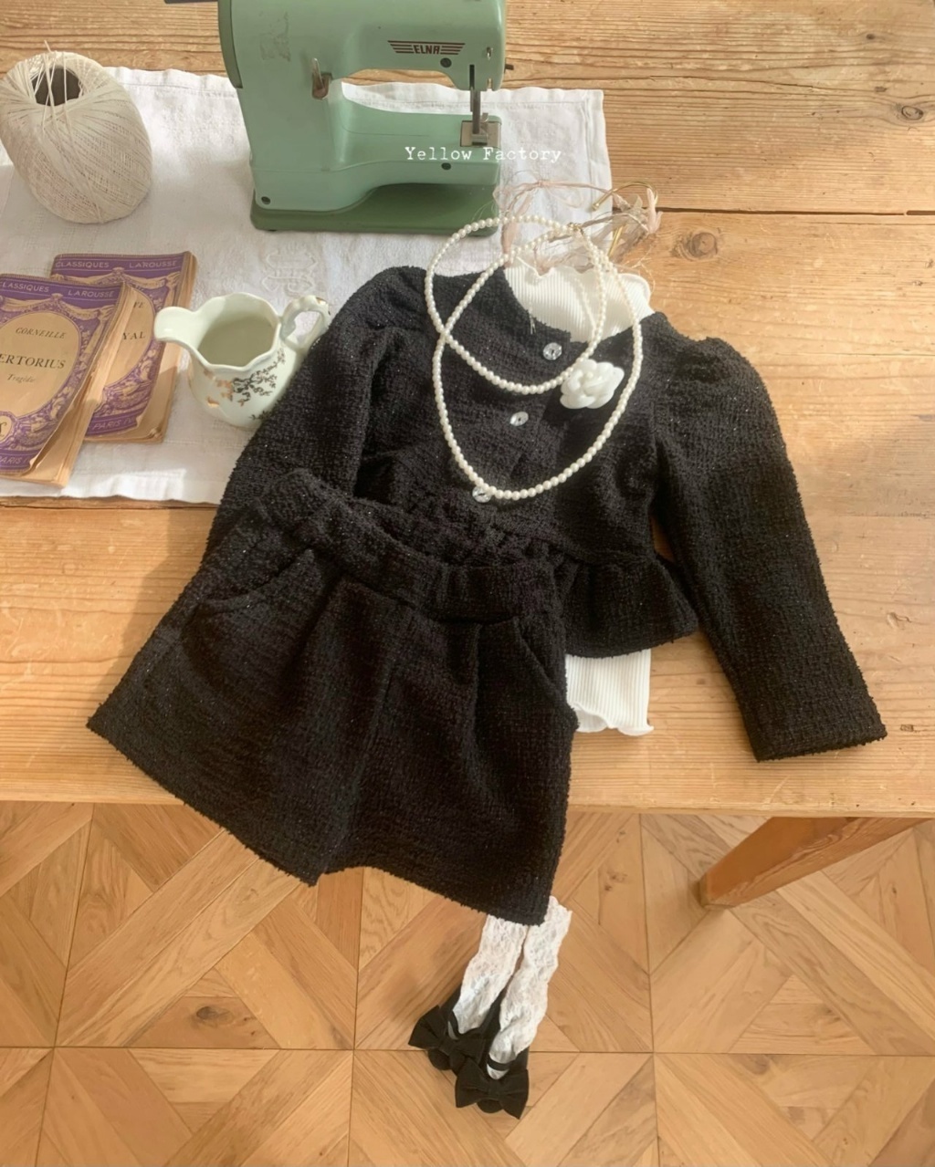 正韓春yellowfactory 小香風毛呢外套