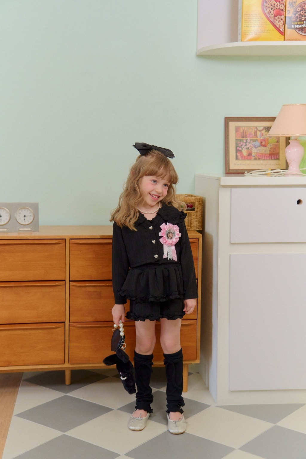 正韓春Chouchoushasha 2色愛心釦外套+背心套裝