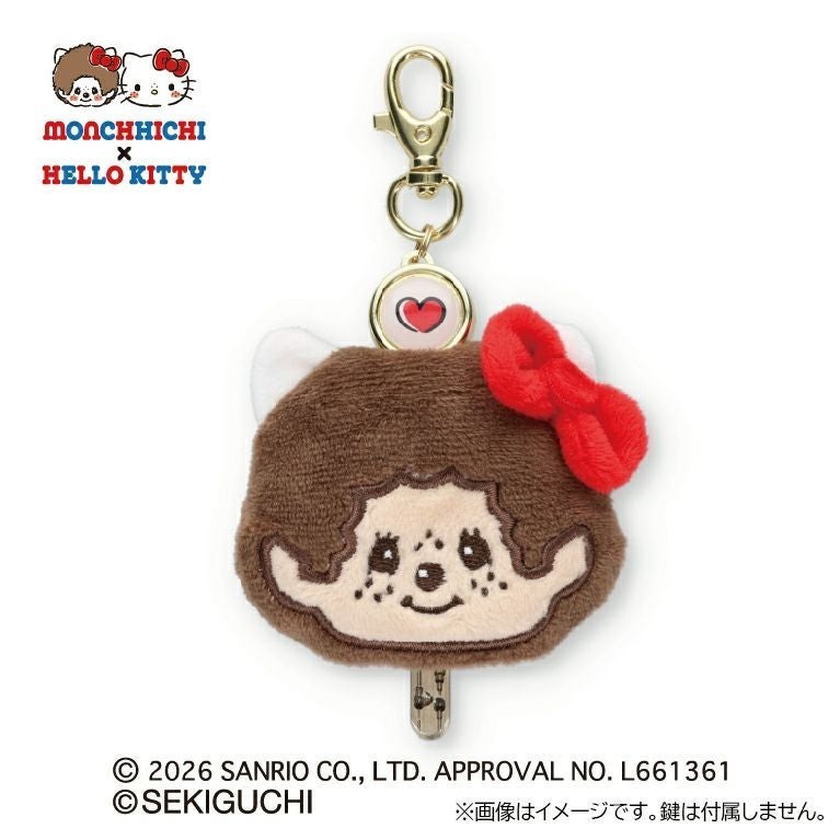 現貨┃Monchhichi x Hello Kitty 聯名 夢奇奇 蒙奇奇 吊飾 伸縮 鑰匙圈