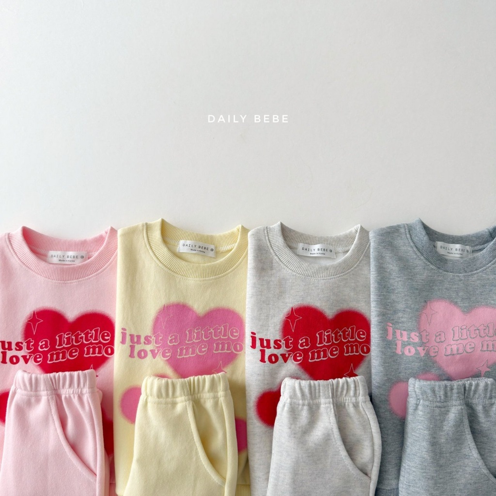 正韓春Daily Bebe 閃亮愛心喇叭褲套裝