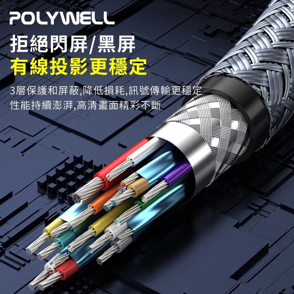 POLYWELL寶利威爾 影音傳輸線 Type-C轉HDMI【DZ0245】