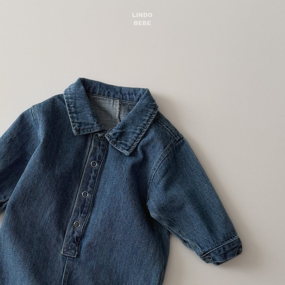 正韓春lindo 嫩嬰帥氣牛仔連身衣