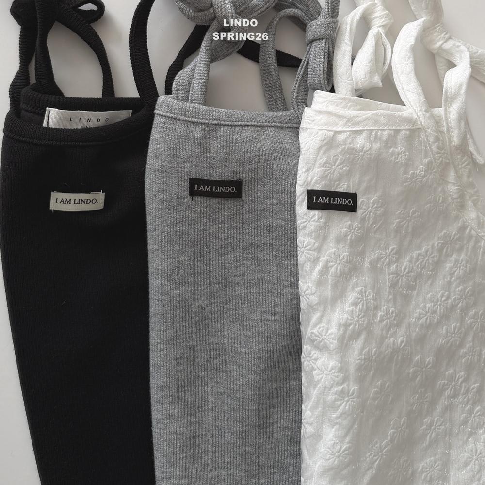 正韓春LINDO 小童綁帶小標連身裙