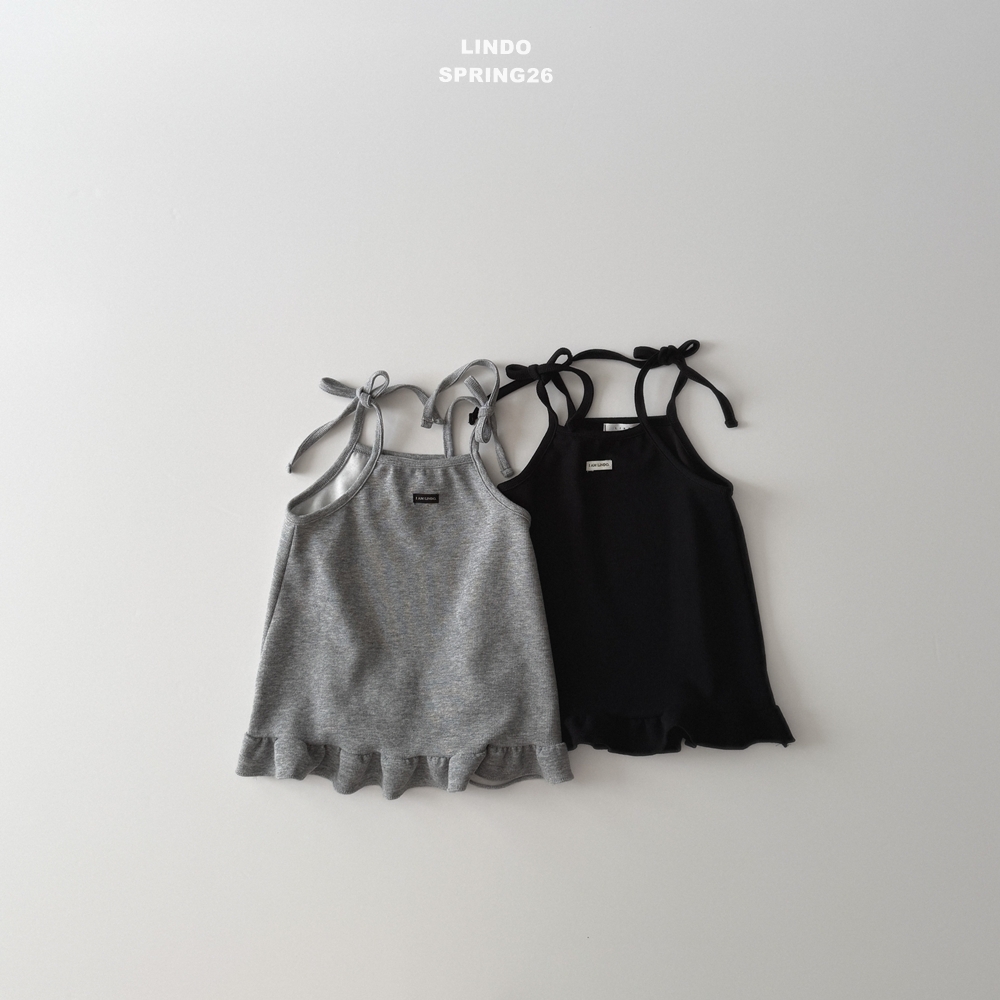 正韓春LINDO 小童綁帶小標連身裙