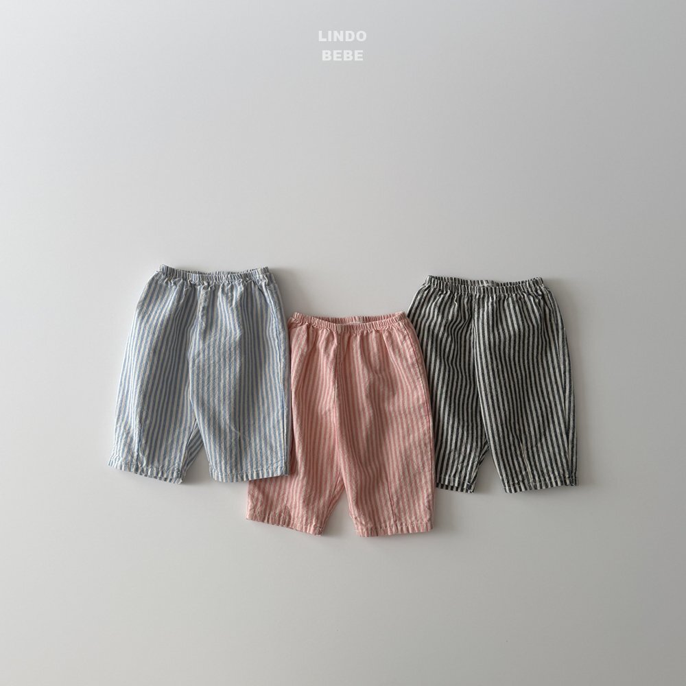 正韓春lindo 嫩嬰三色直條長褲
