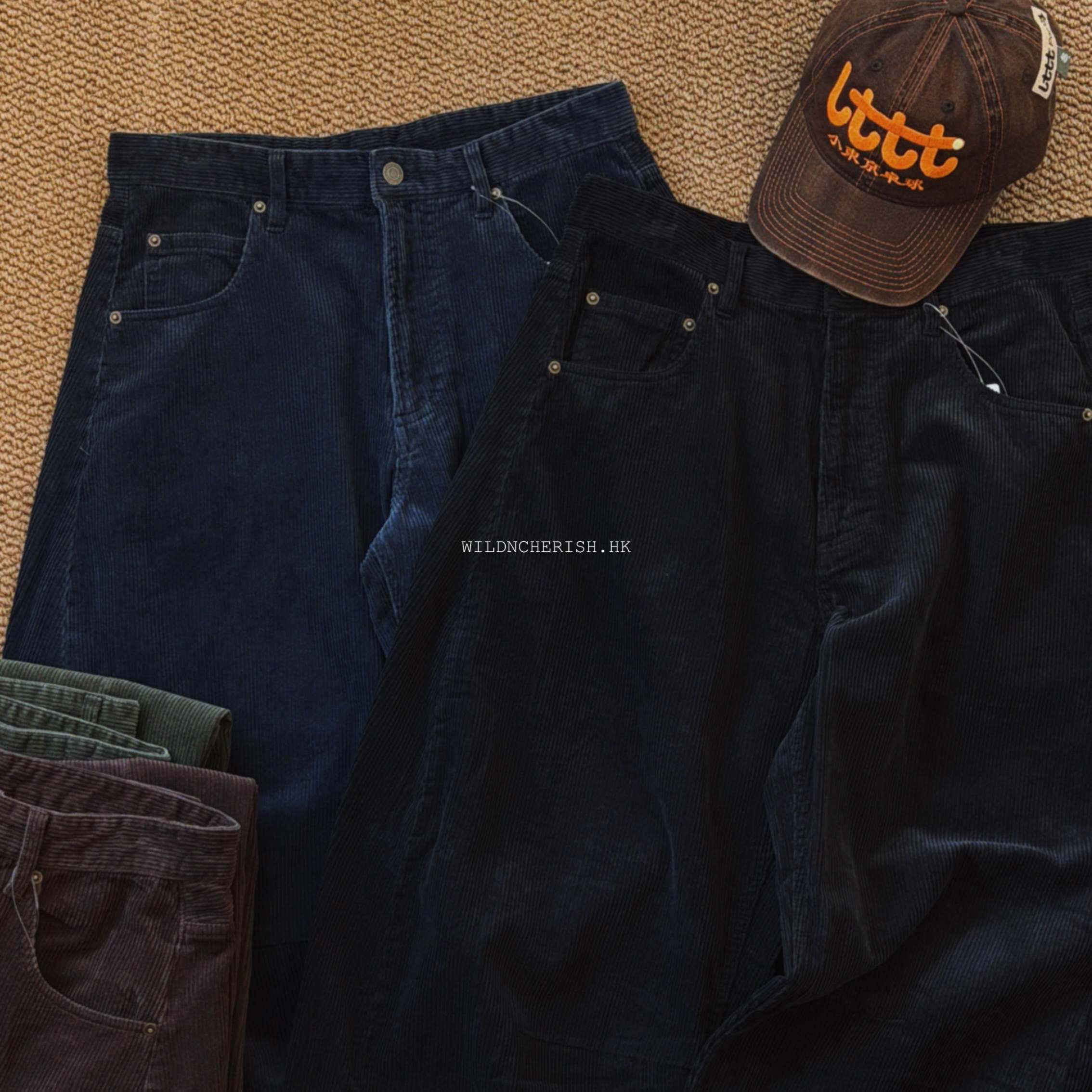 現貨 | Freak's Store Curved Corduroy Pants 寬版 洗燙 燈芯絨褲