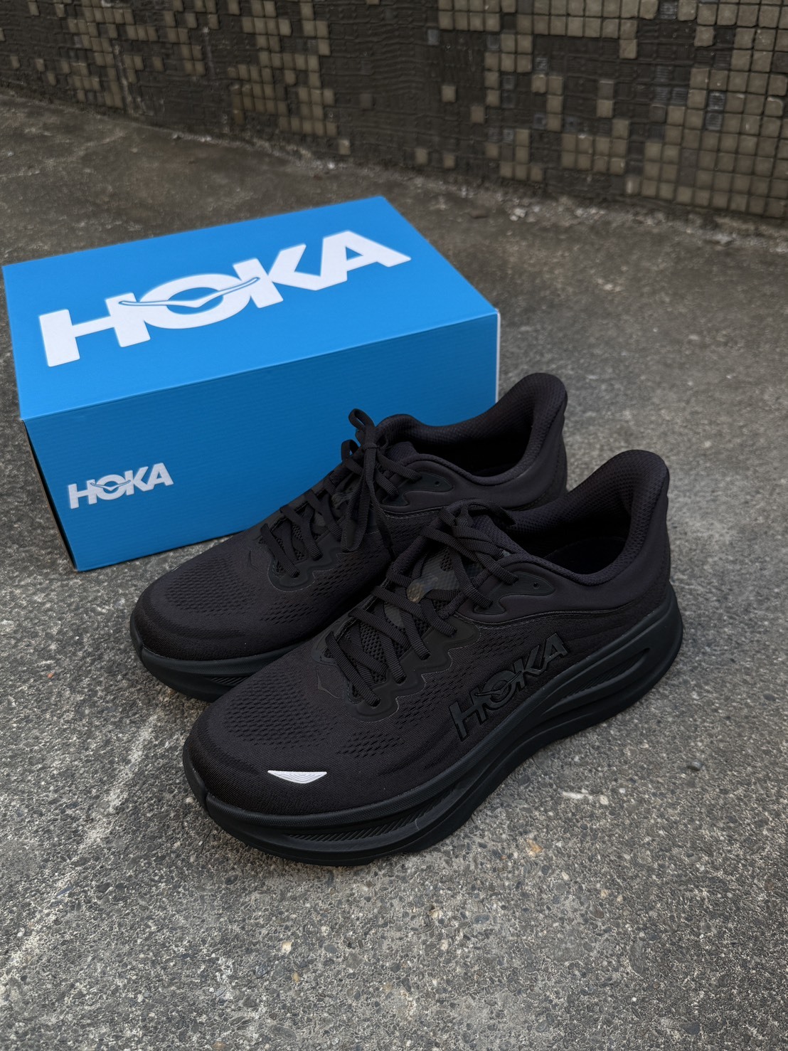 Hoka Bondi 9 Wide 全黑 休閒鞋 運動鞋 男鞋 HO1162013BBLC