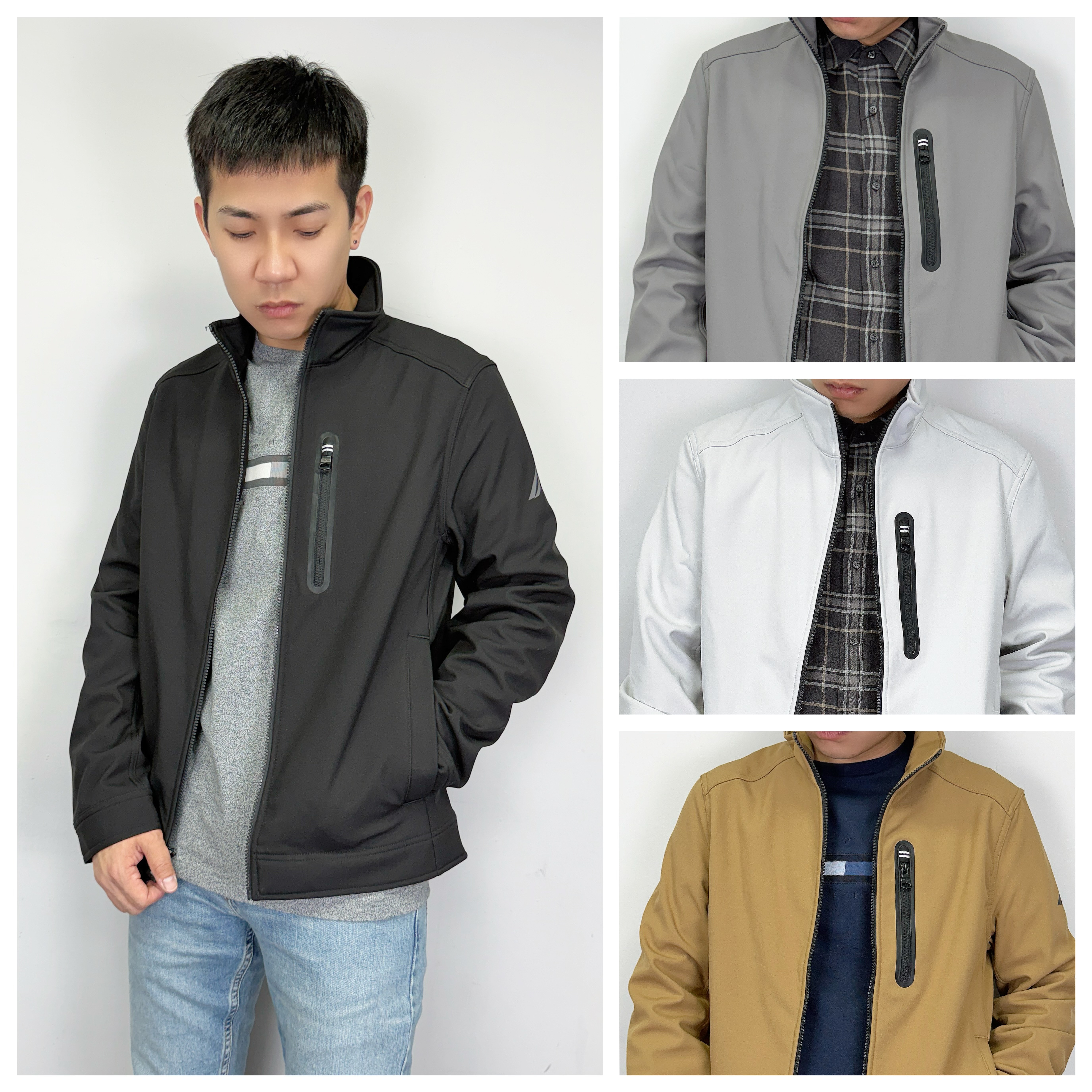 Nautica 帆船 前防水拉鍊 機能外套 立領外套
