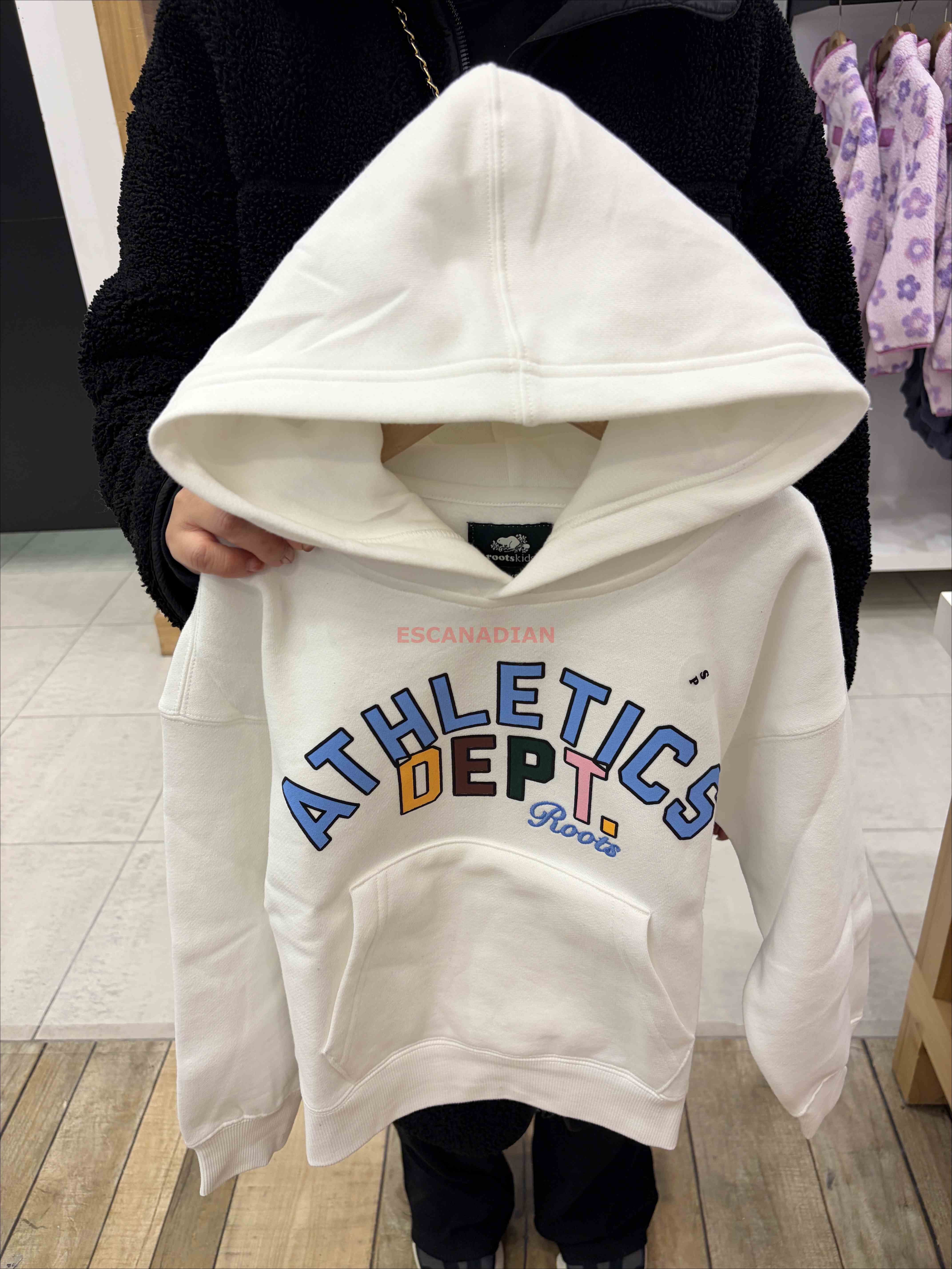 ROOTS 大童 運動系列 Athletic 寬版落肩  刷毛 帽TEE