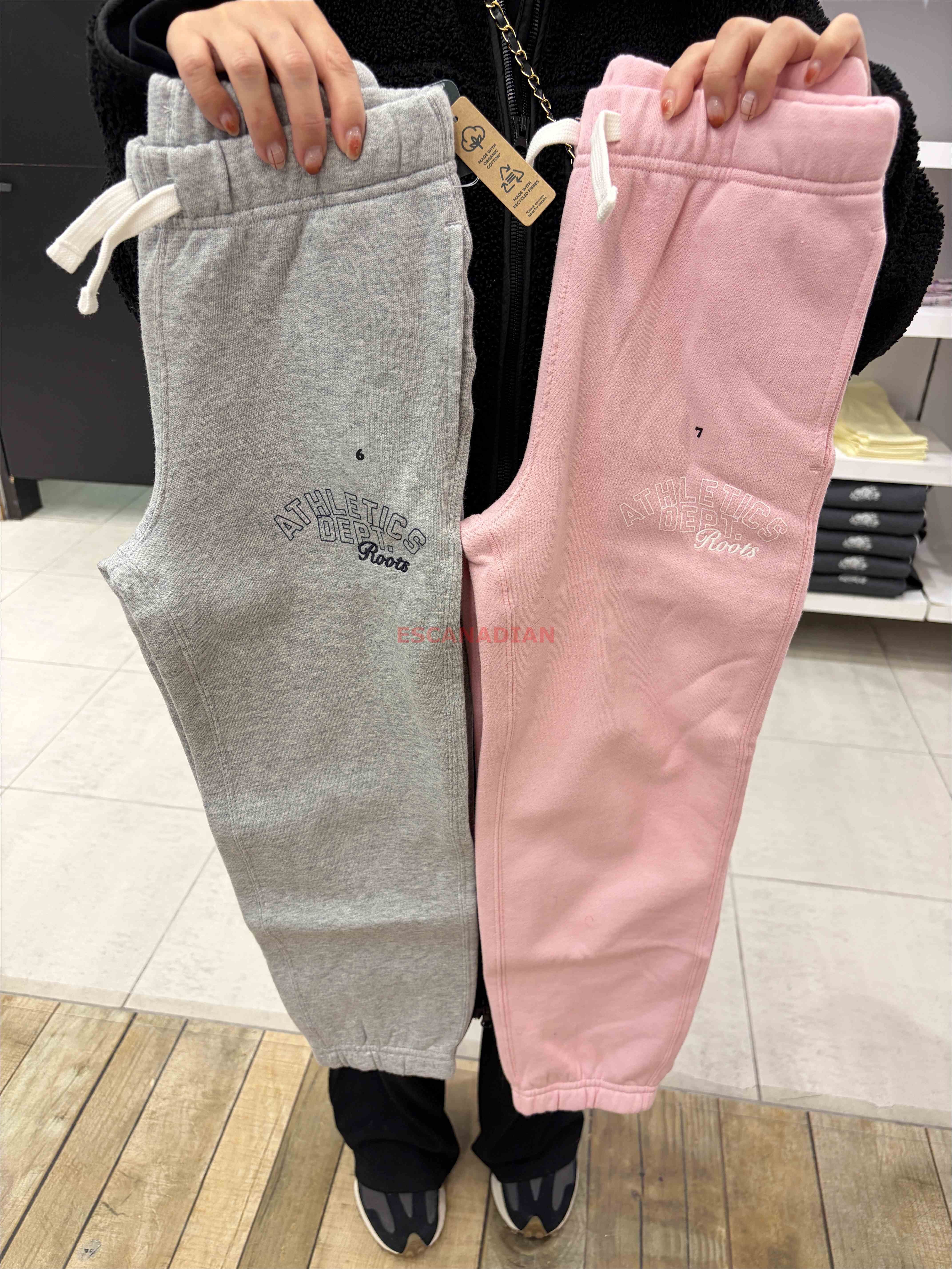 ROOTS 大童 運動系列 Athletic 縮口 刷毛 棉褲 (2色)