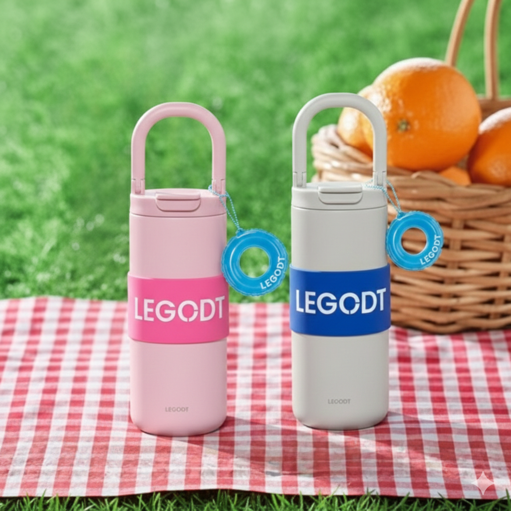 韓國 LEGODT 多巴胺 保溫瓶 600ml 買杯子送泳圈吊飾