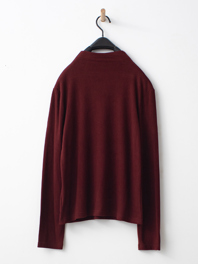 素色磨毛棉絨立領內搭上衣(多色)