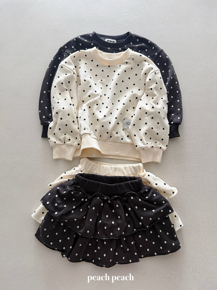 正韓春PEACHPEACH 兩色清新點點上衣