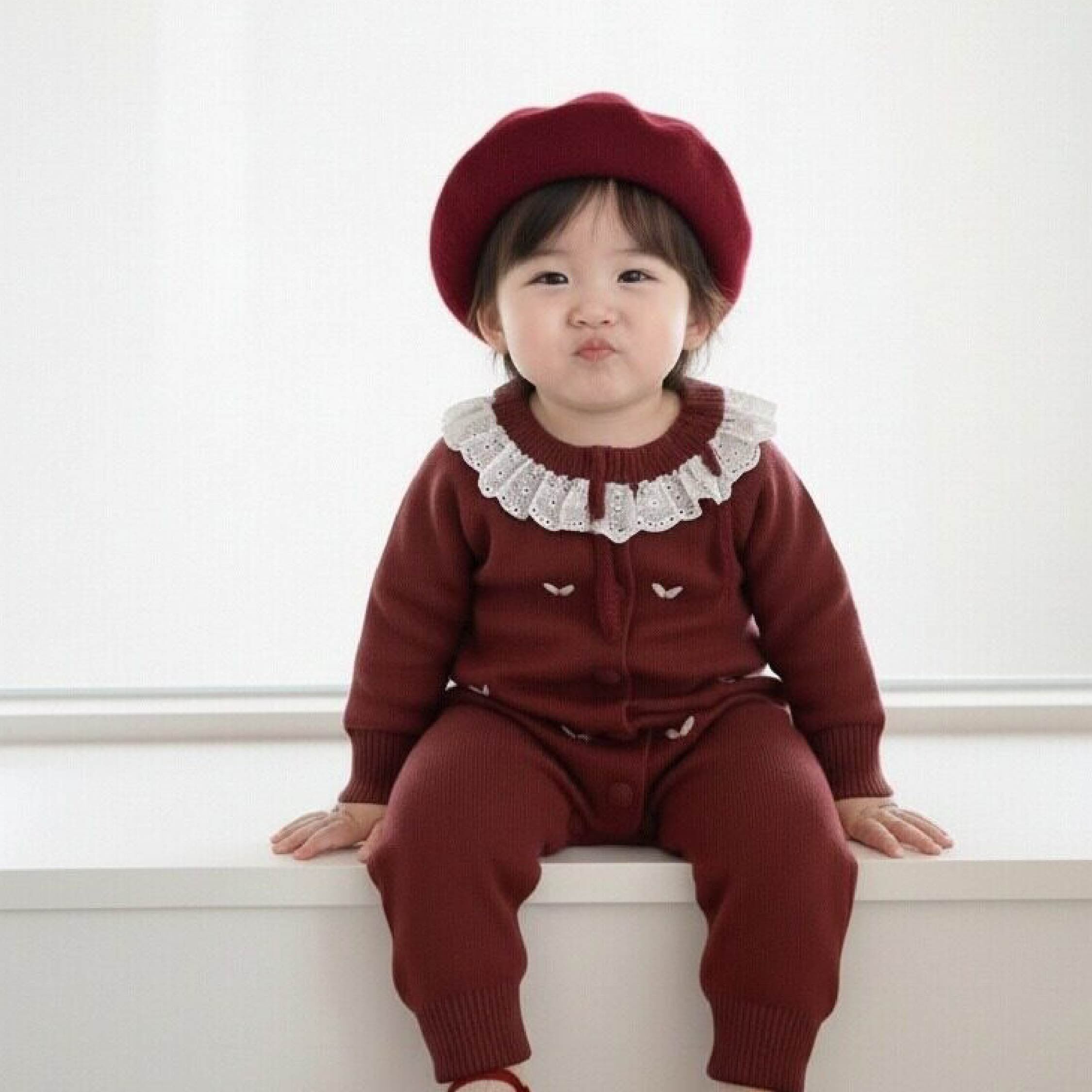 【JG5545】甜美愛心針織連身衣套裝(帽+衣)＊三色