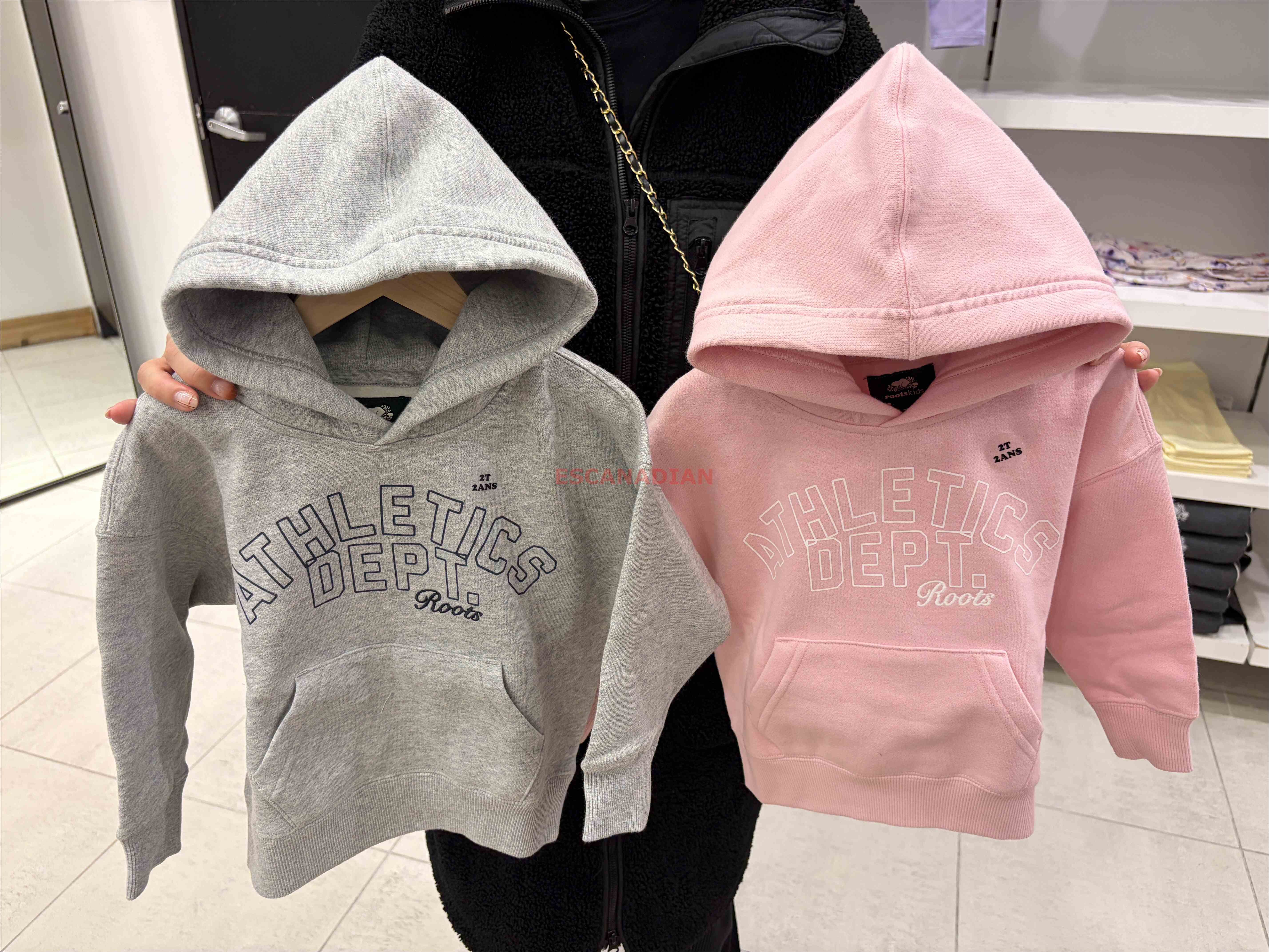 ROOTS 小童 運動系列 Athletic 寬版落肩 刷毛 帽TEE (2色)