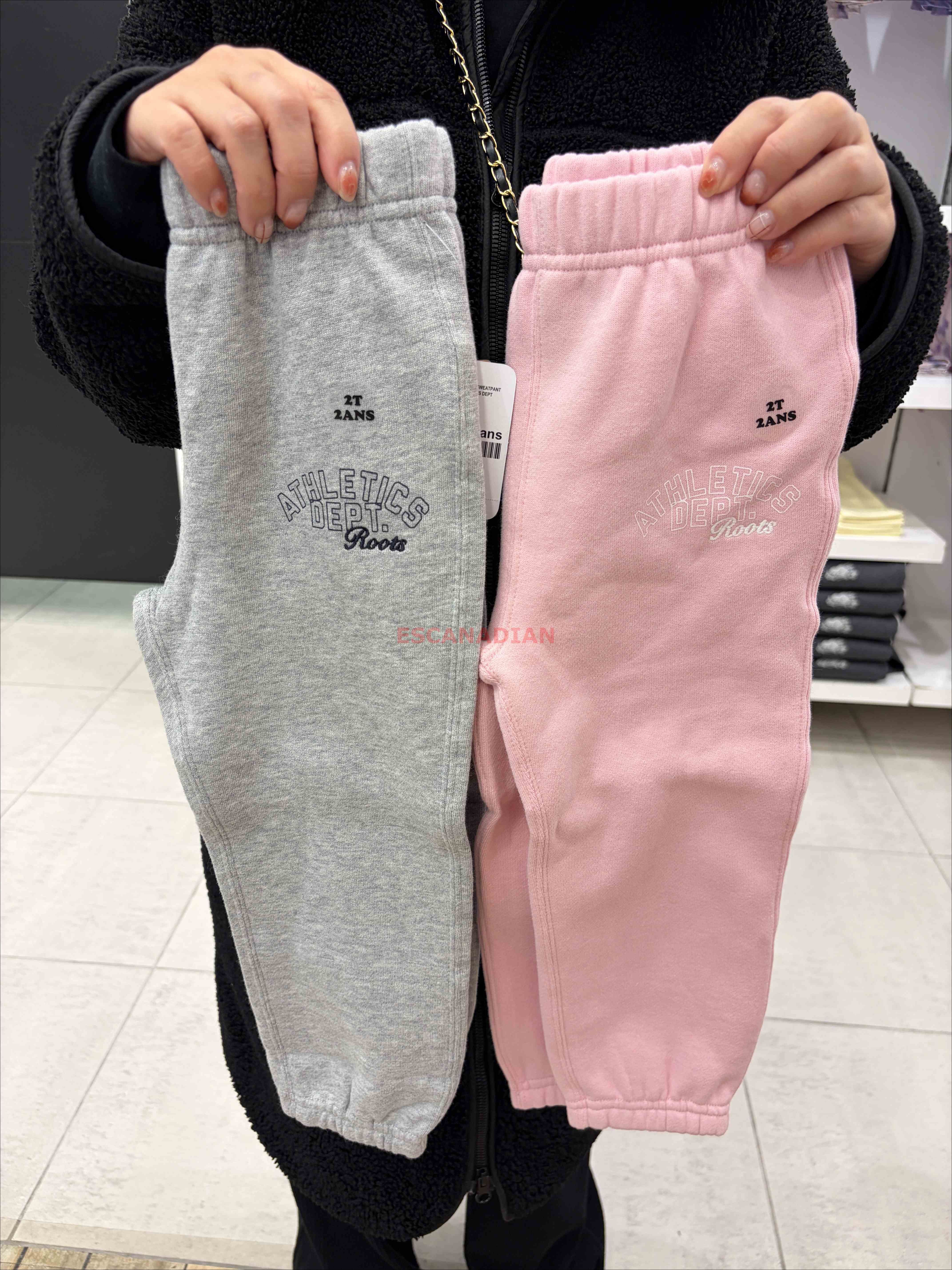 ROOTS 小童 運動系列 Athletic 縮口 刷毛 棉褲 (2色)