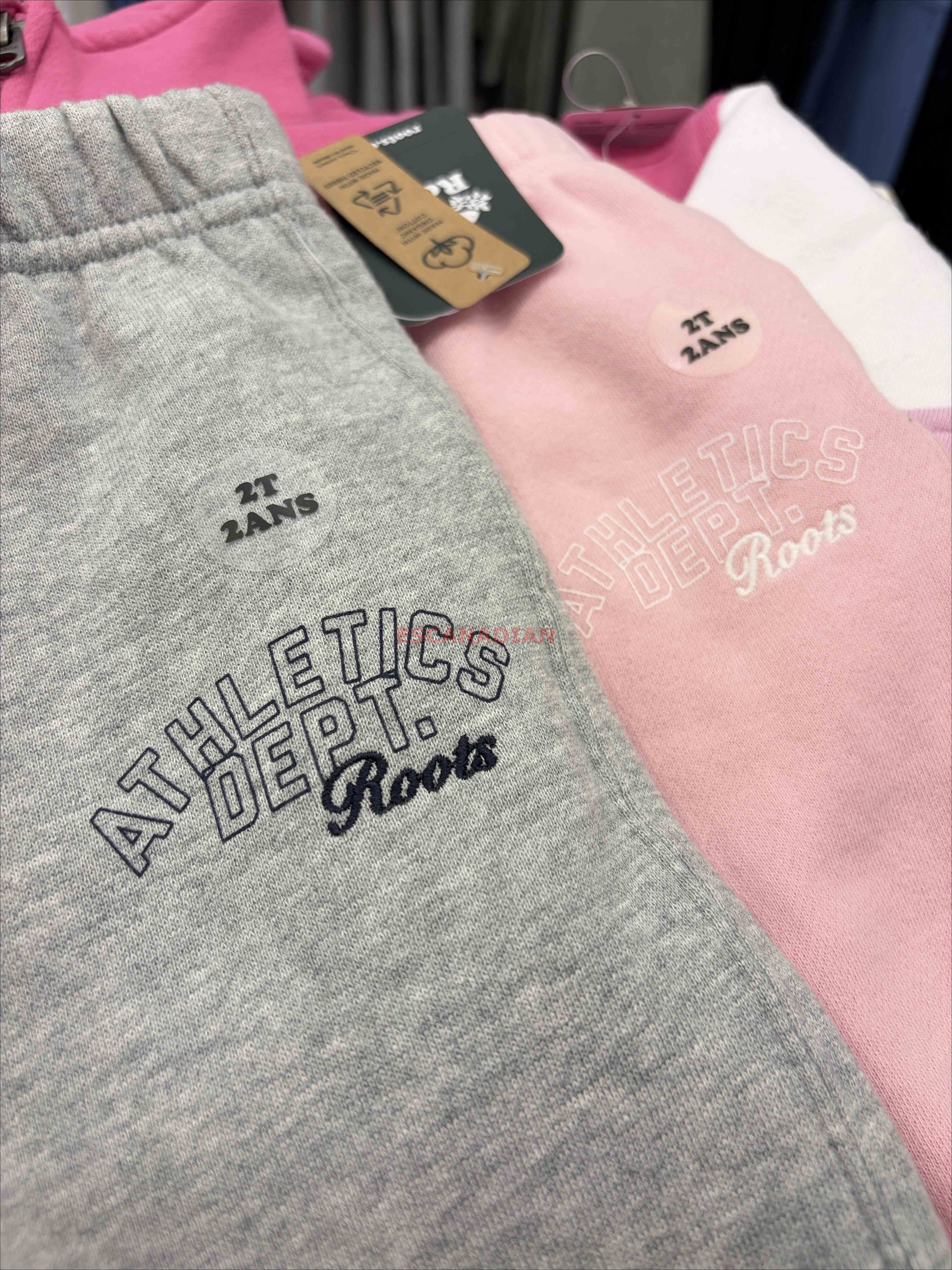 ROOTS 小童 運動系列 Athletic 縮口 刷毛 棉褲 (2色)