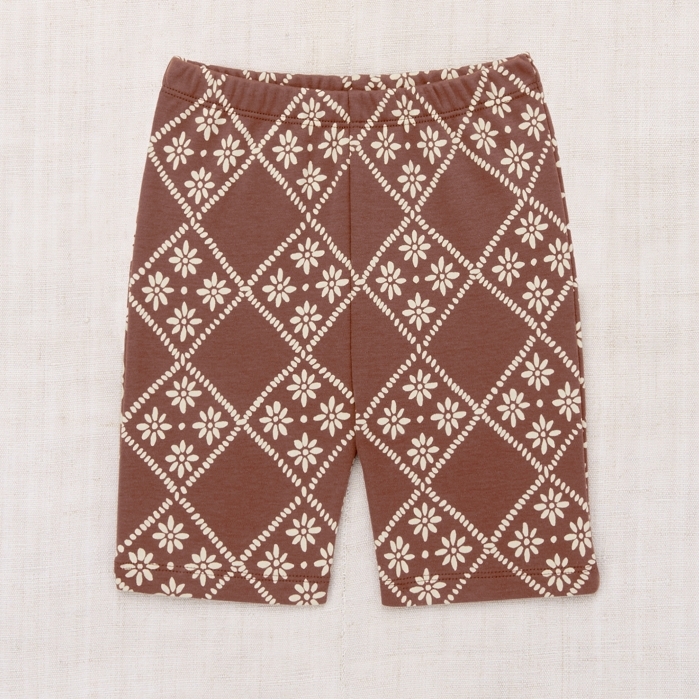 Misha & Puff 菱格花紋單車短褲 Bike Short - Cola Flora Tierra