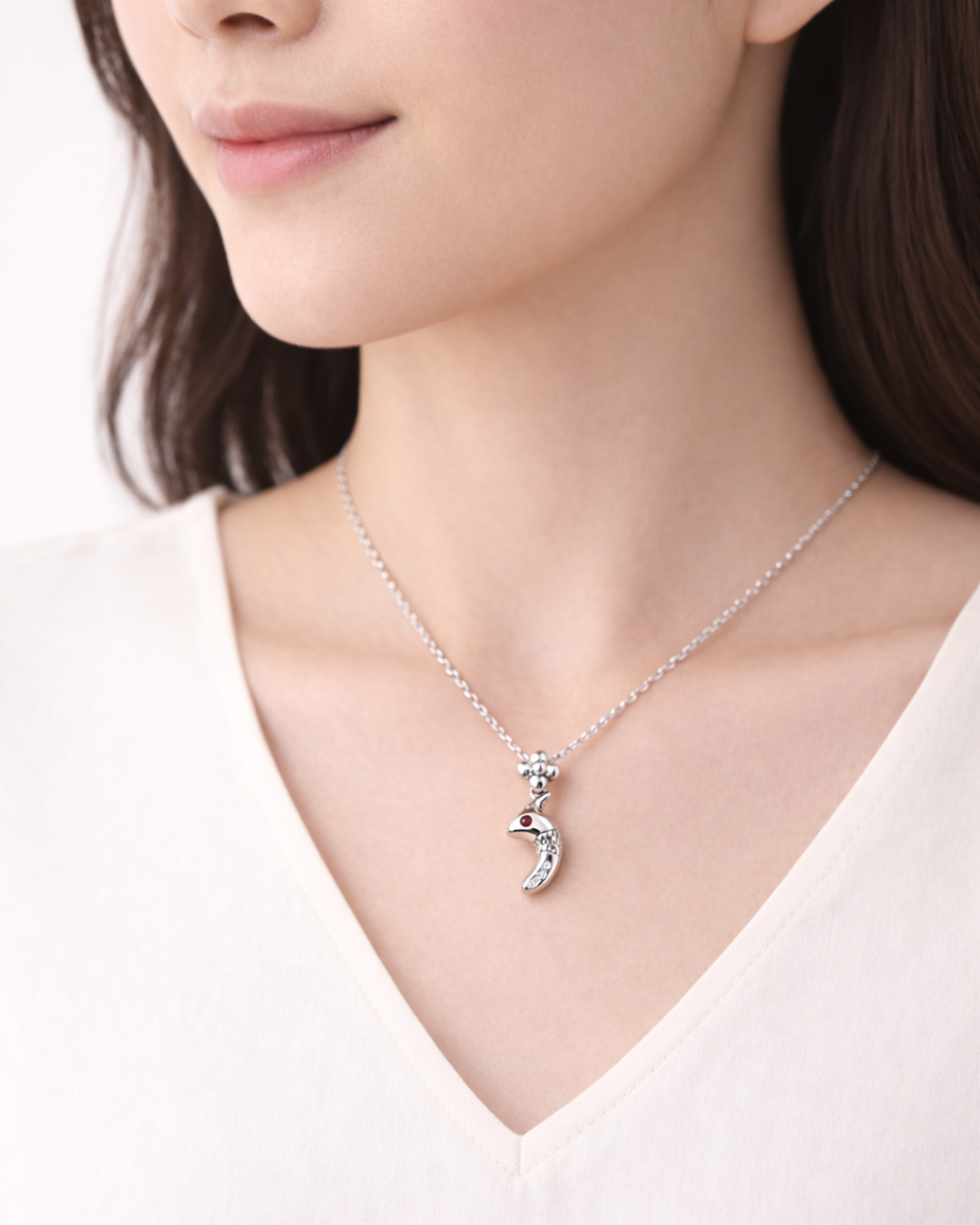 KUMIHO BABY NAGA 納迦雙眼誓願項鍊 形象示意，產地泰國，無鎳工藝，日常配戴提醒