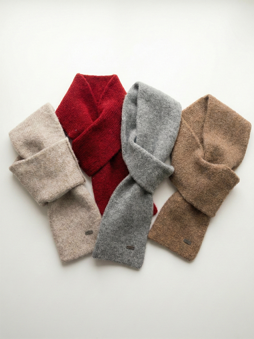 香甜軟法混色織紋圍脖