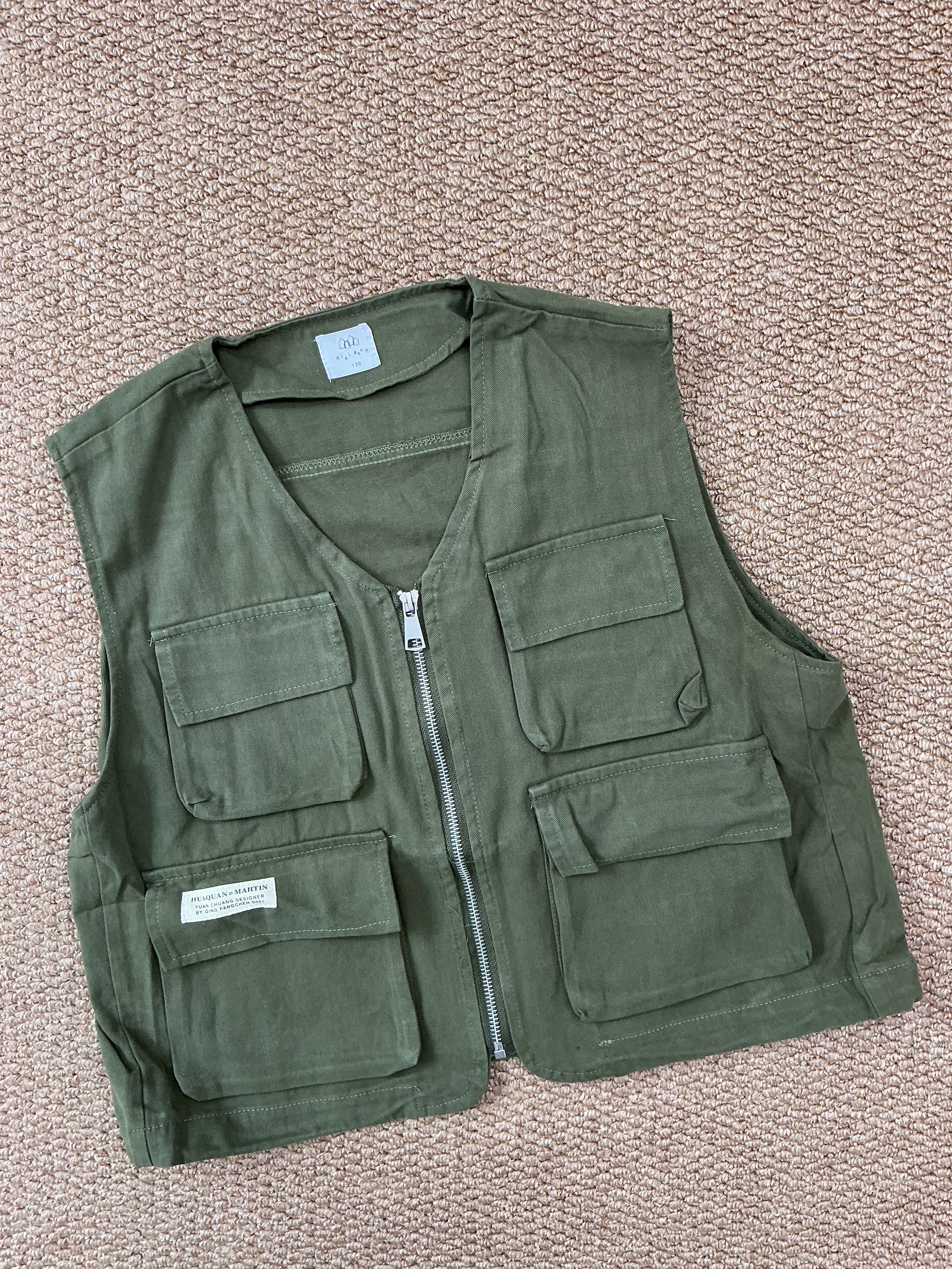 A04279小布標工裝背心