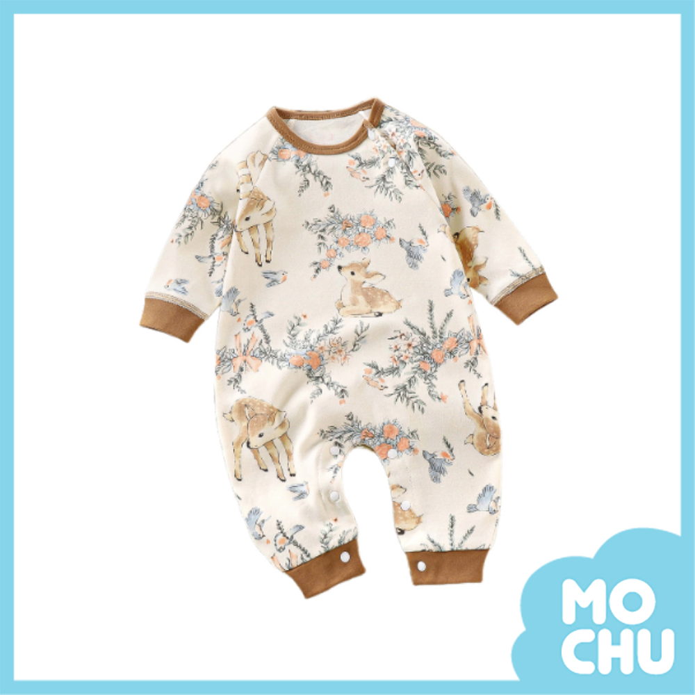 玫瑰園小鹿長袖連身衣