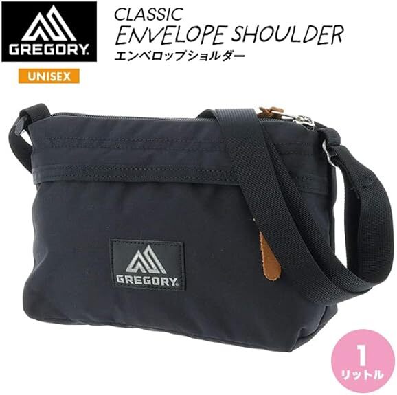 【預購】J0212601 Gregory  CLASSIC BAGS ENVELOPE SHOULDER 125406 單肩包 （黑色）