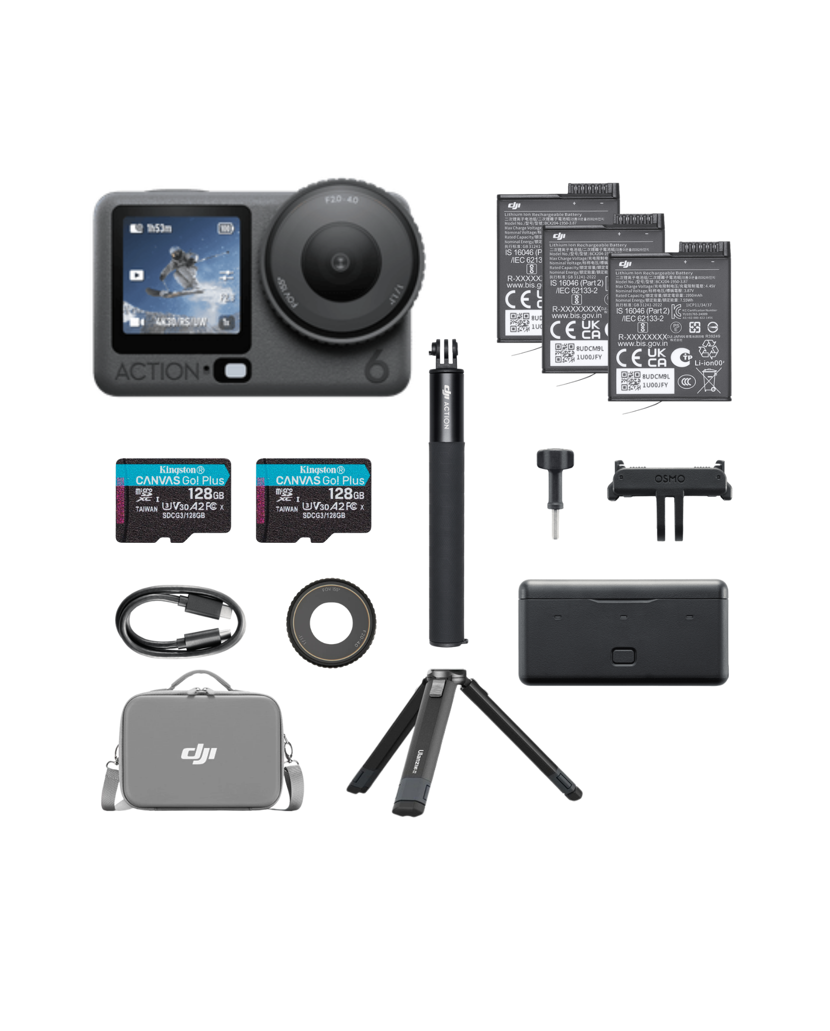 DJI Osmo Action 6 極光套裝出租｜4K低光可變光圈｜旅遊拍攝首選｜單次租借（需預約排單）