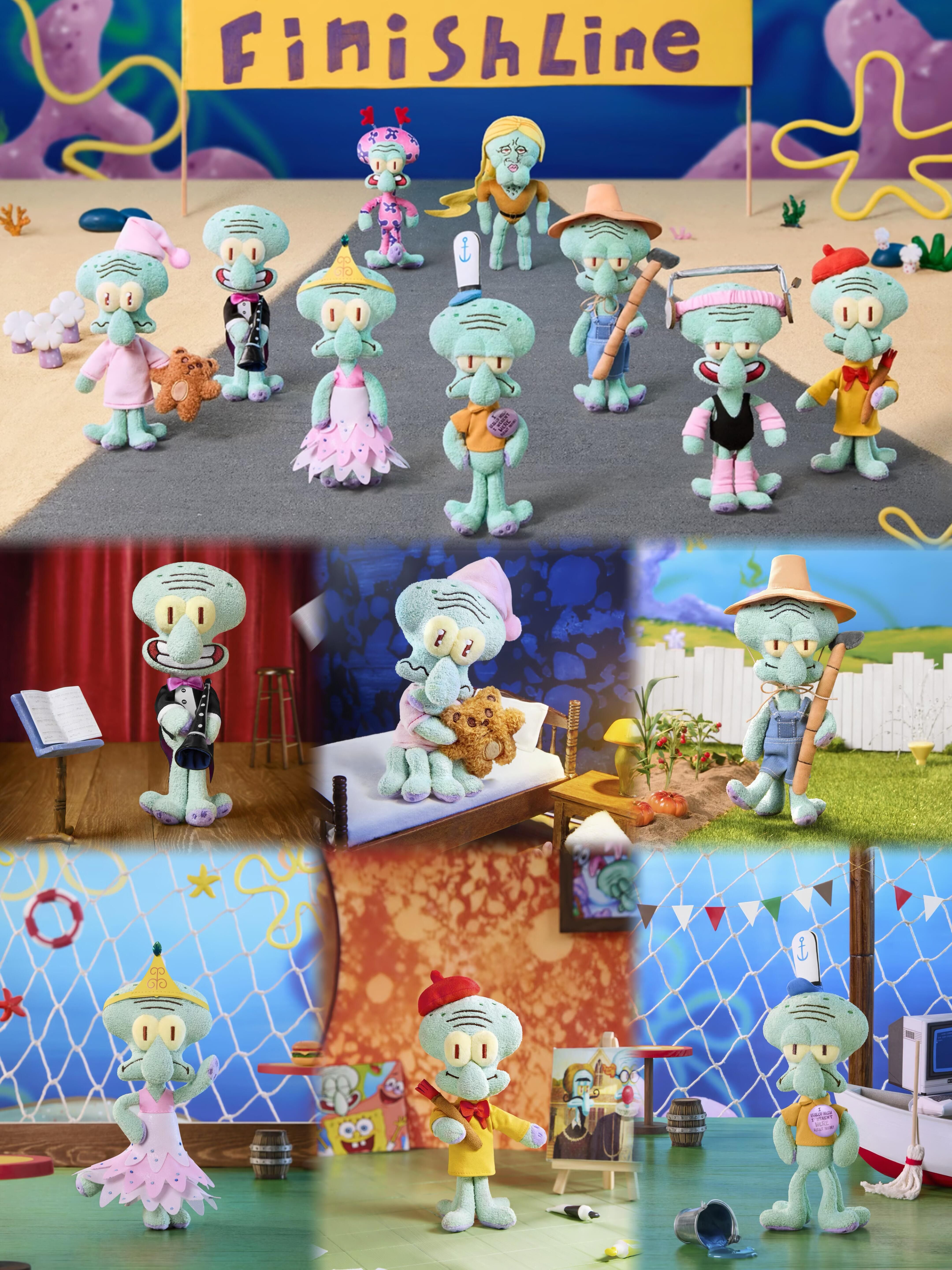 Spongebob 海綿寶寶 正版授權 章魚哥的一天 毛絨變裝盲盒 吊飾 鑰匙圈 毛絨吊飾 盲盒 8+1款(任買兩件7-11免運)/預購 (