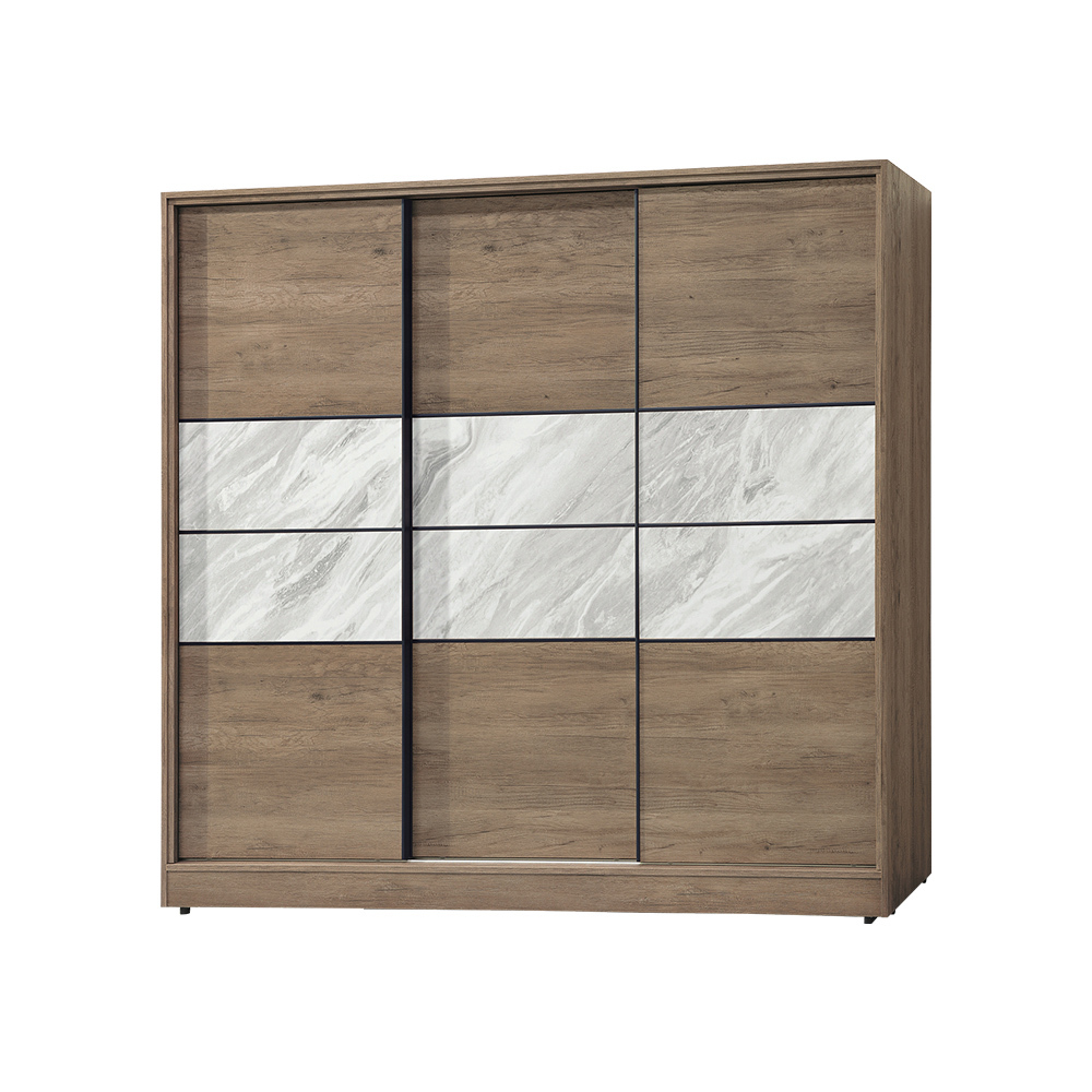 柏蒂家居-卡米爾7.5尺推門衣櫃/衣櫥