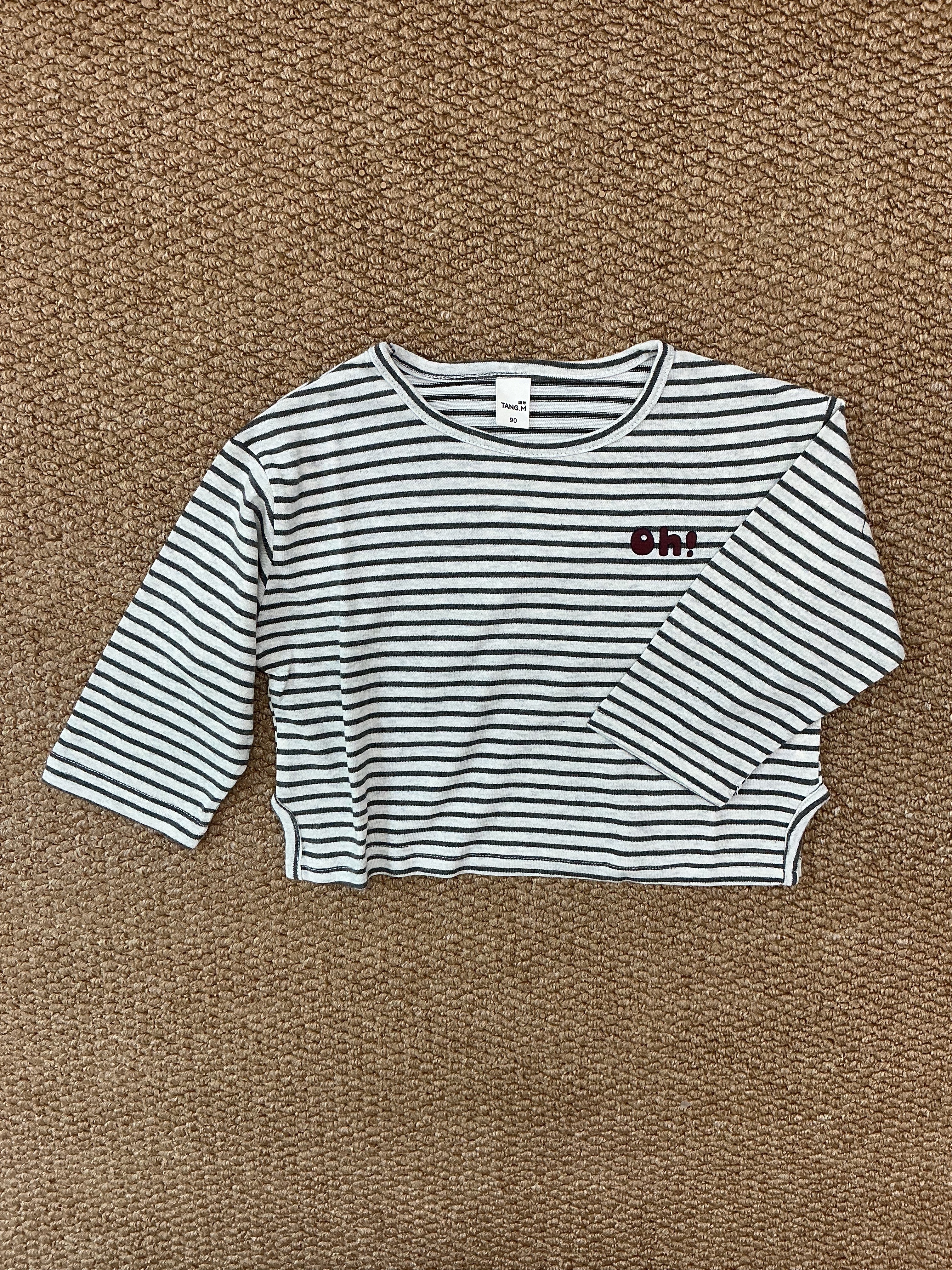 A04282小側開條紋上衣