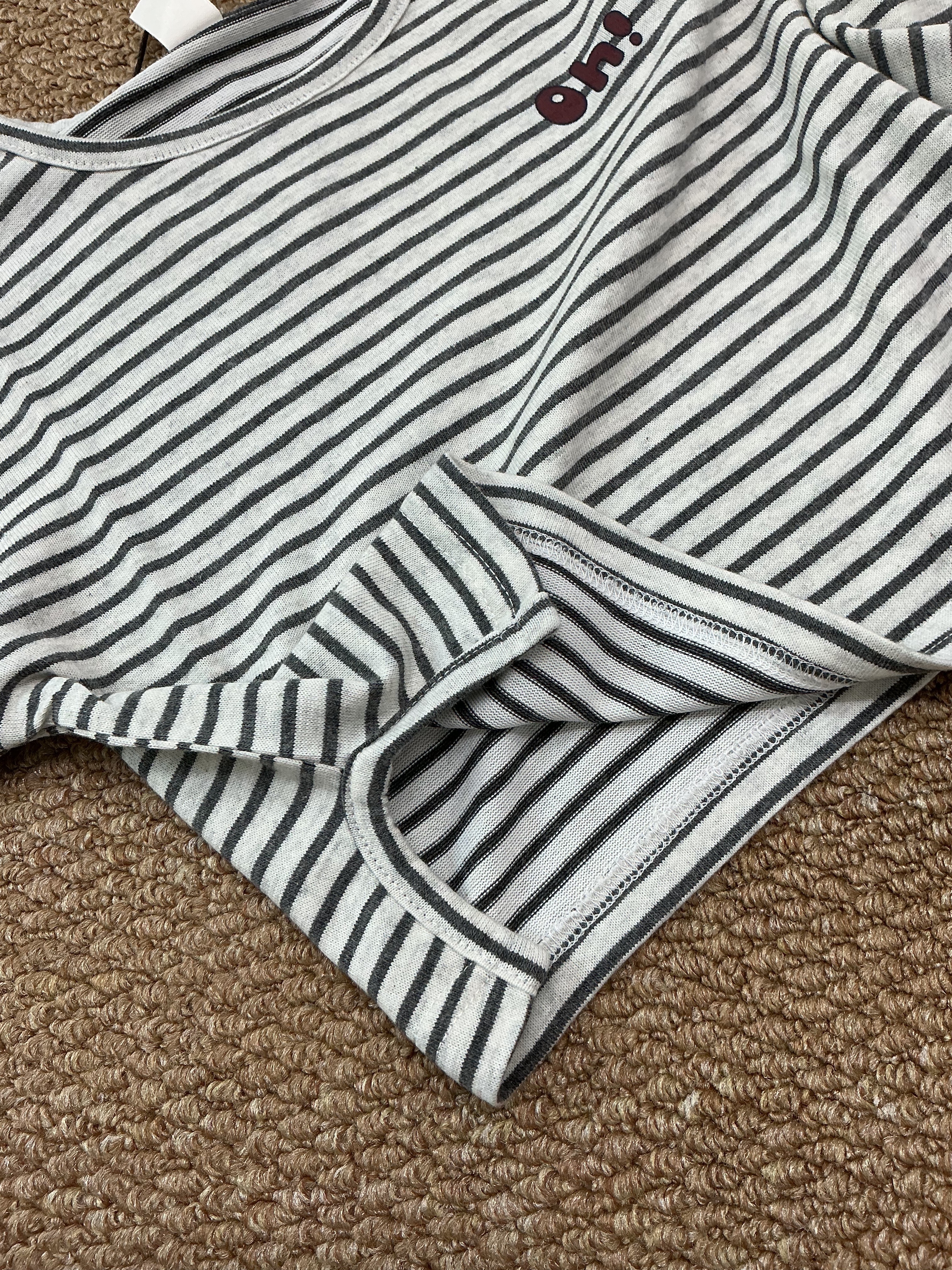 A04282小側開條紋上衣