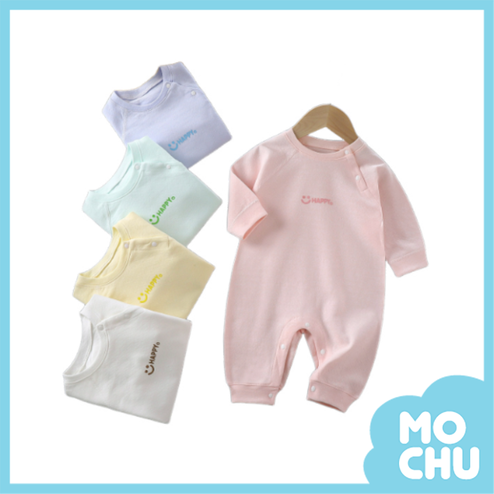 happy純色長袖連身衣(五色)