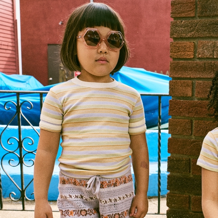 Misha & Puff 清新條紋T恤 Rec Tee - Mist Avenue Stripe