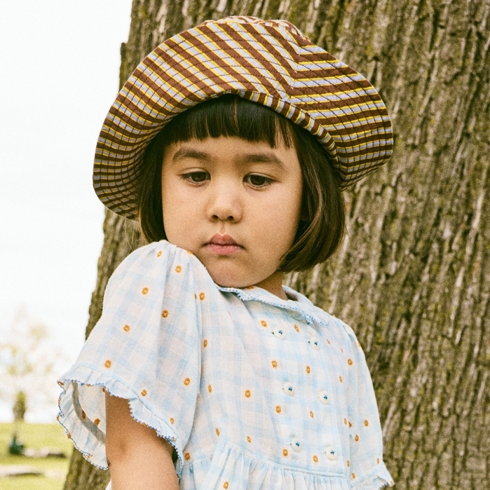Misha & Puff  條紋漁夫帽 Bucket Hat - Cola Painterly Stripe