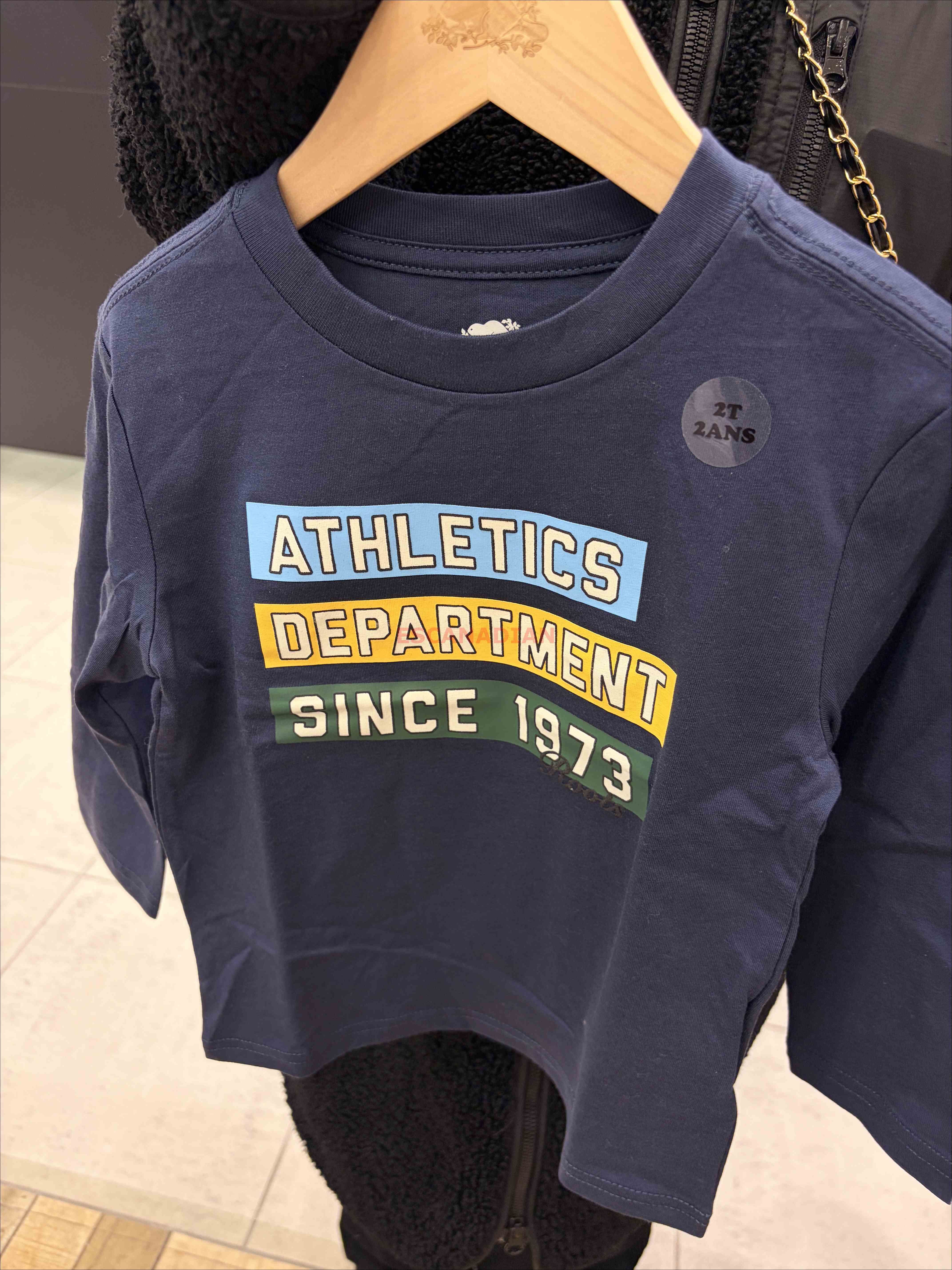 ROOTS 小童 運動系列 Athletics 圖案 長TEE