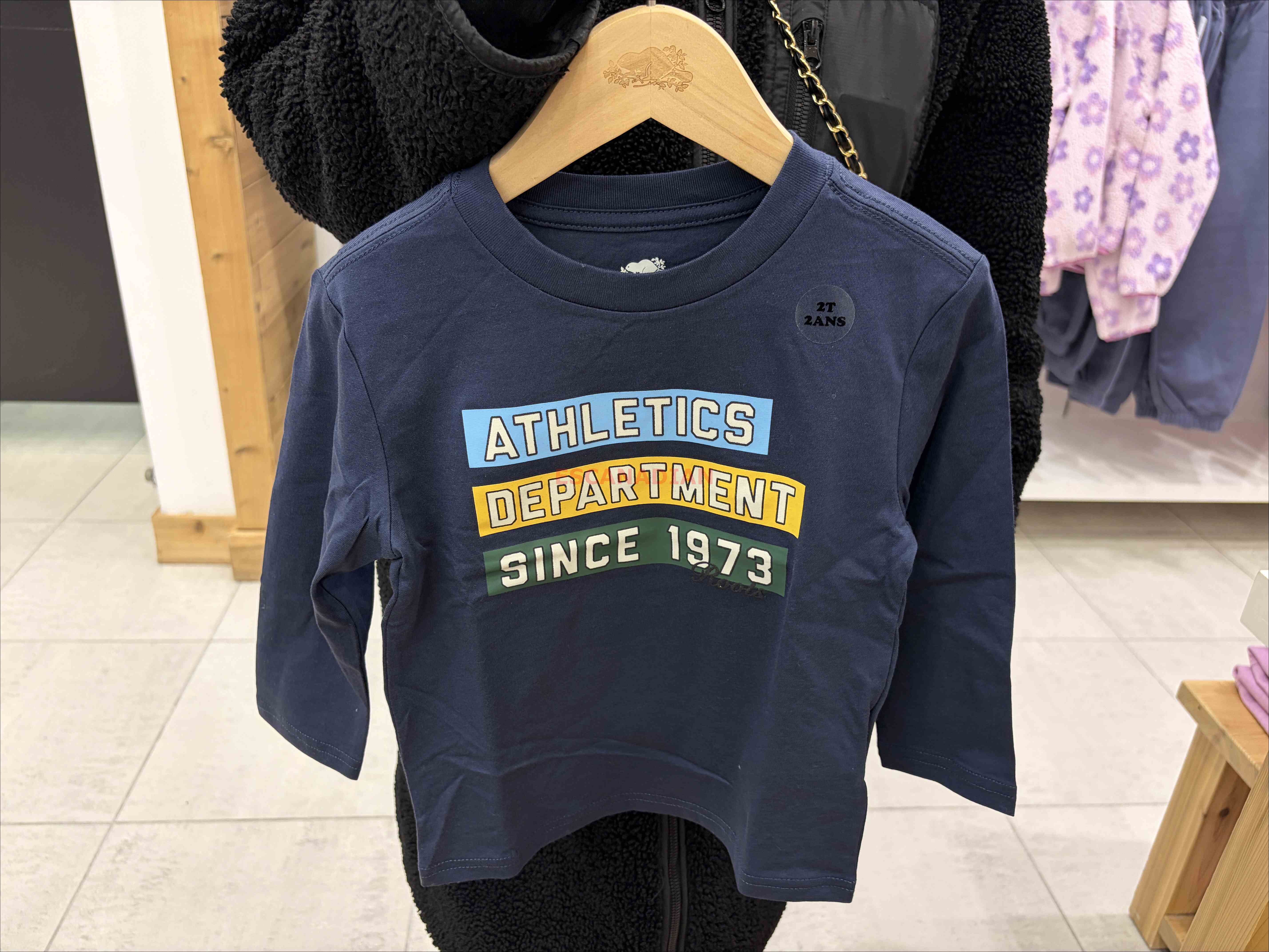 ROOTS 小童 運動系列 Athletics 圖案 長TEE