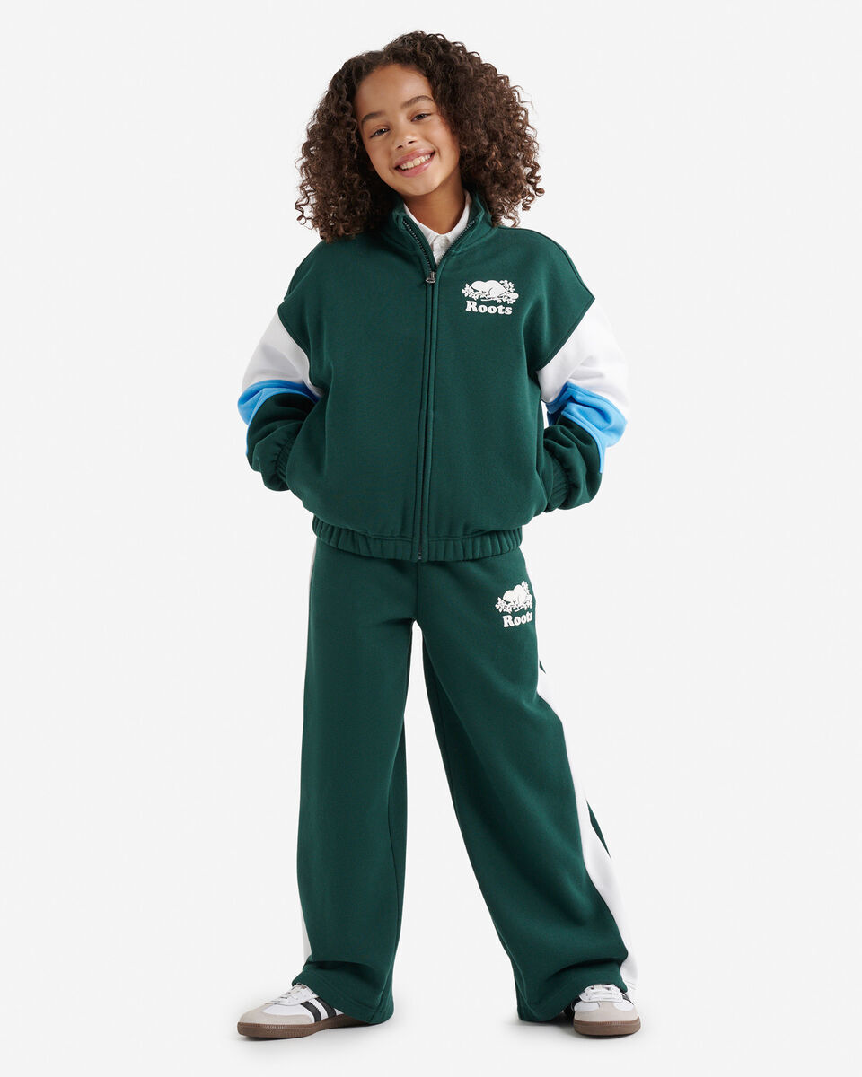 ROOTS 大童 運動系列 刷毛 柔軟厚棉質 寬版 運動棉褲 (2色)