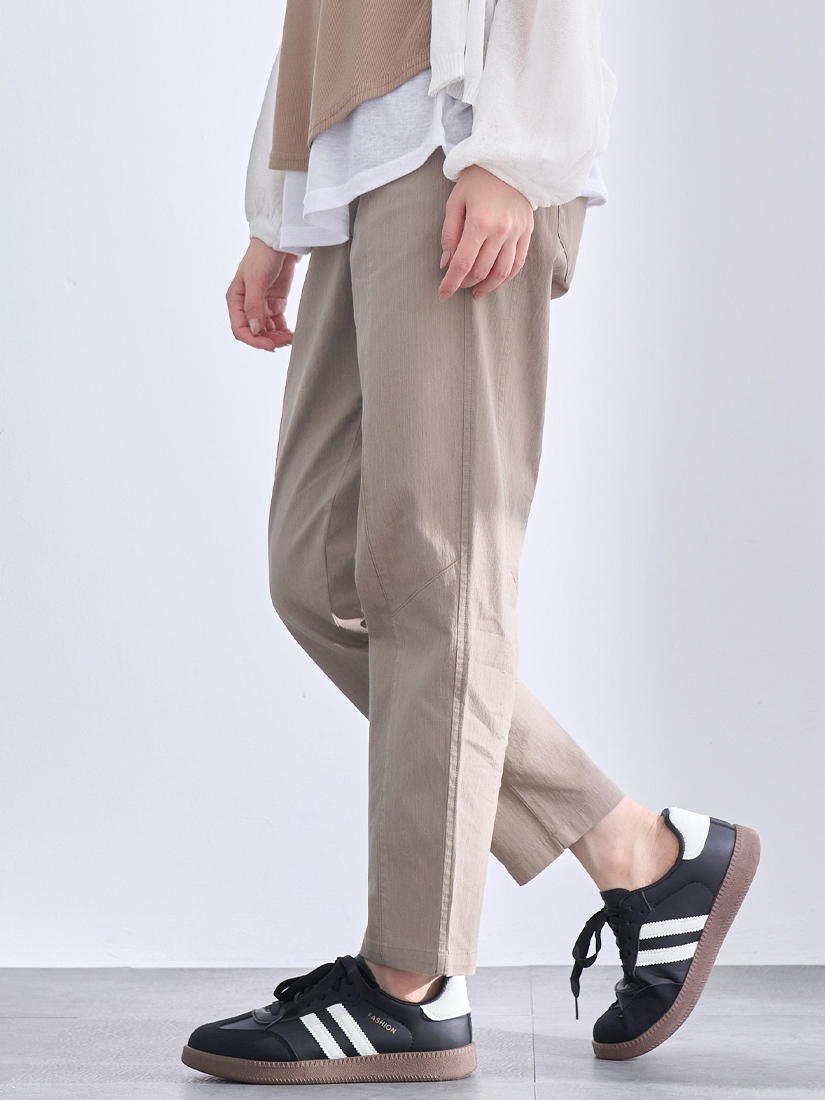 貓咪口袋竹節棉牛仔九分褲