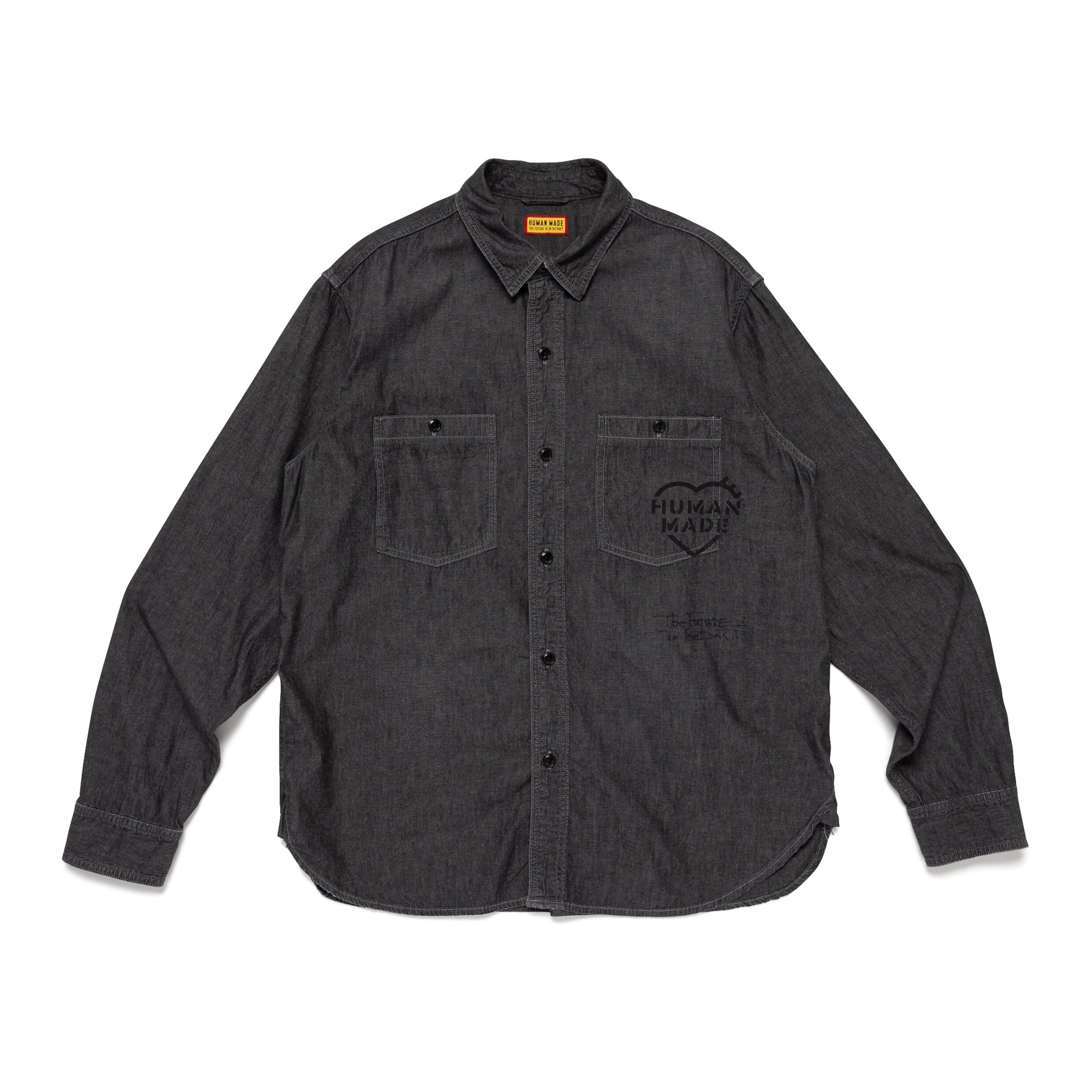 預購┃日本製 HUMAN MADE MILITARY CHAMBRAY SHIRT 愛心 鴨子 復古水洗長袖襯衫