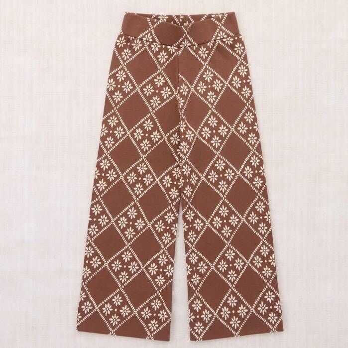 Misha & Puff 菱格花紋A字長褲 A-Pant - Cola Flora Tierra