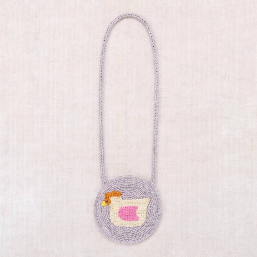 Misha & Puff  咕咕雞編織包 Hen Circle Bag - Mist
