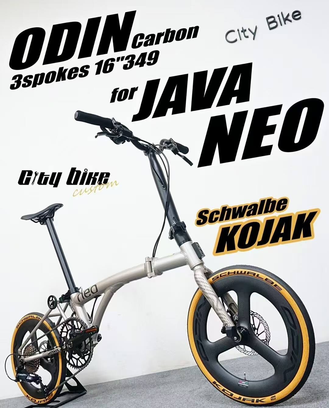 ODIN 16”349 java neo 三刀碳纖碟剎輪組 74/142mm