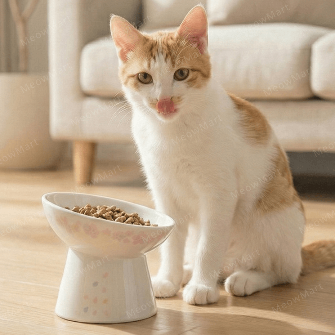 日本Necoichi 2026櫻花限量版｜斜口高腳食物碗 (日本直送)