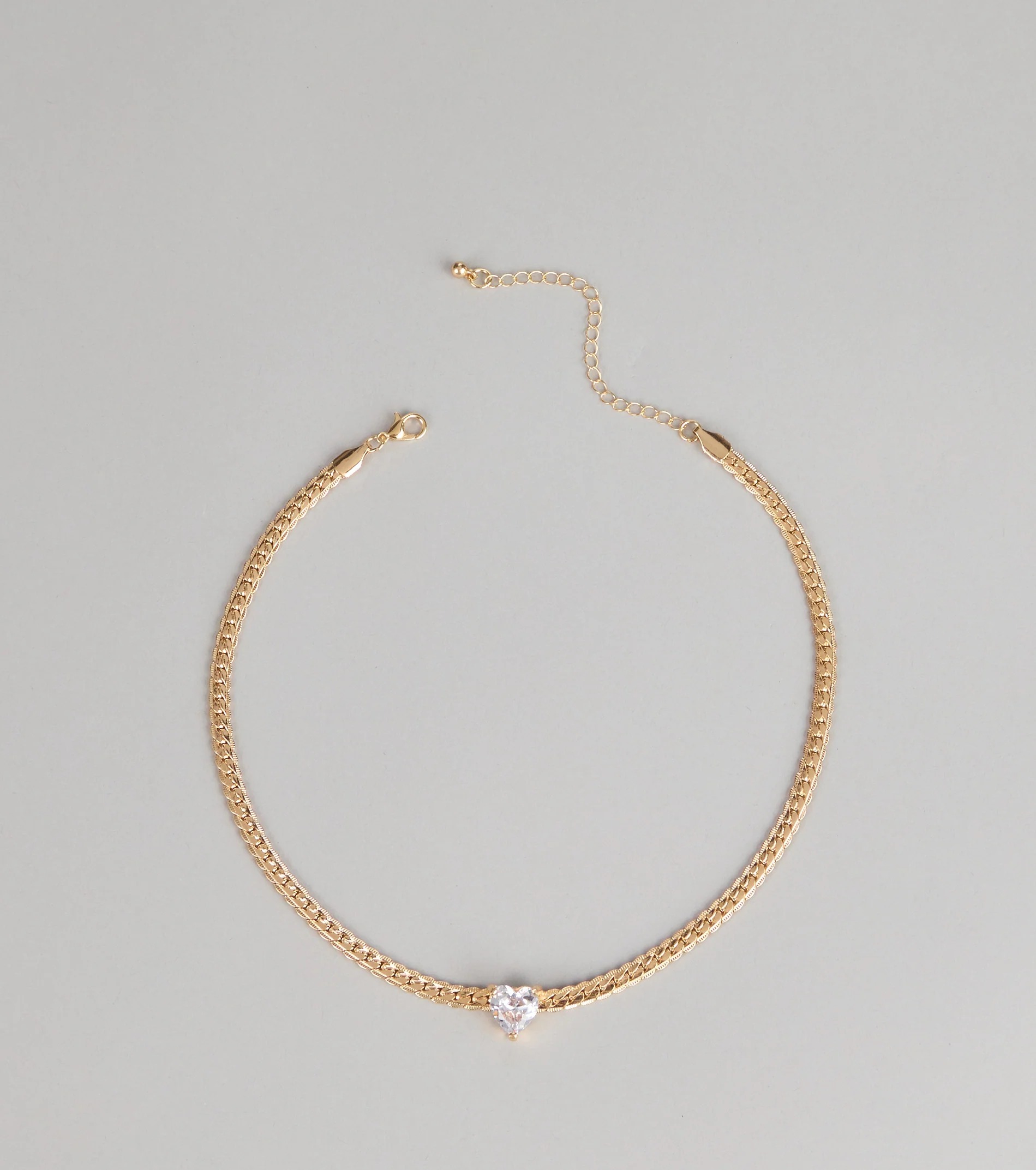 Lux Gold金色愛心水鑽項鍊