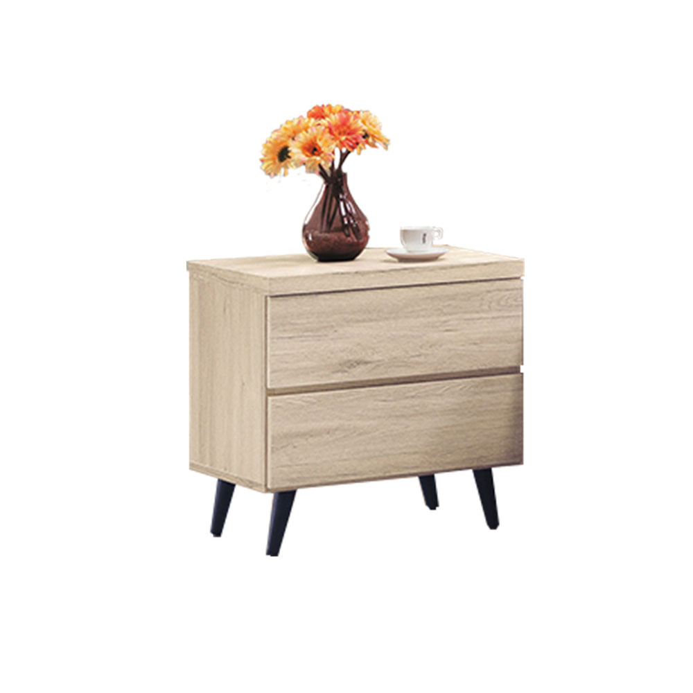 柏蒂家居-樂芙1.7尺床頭櫃/二抽收納置物櫃/邊櫃